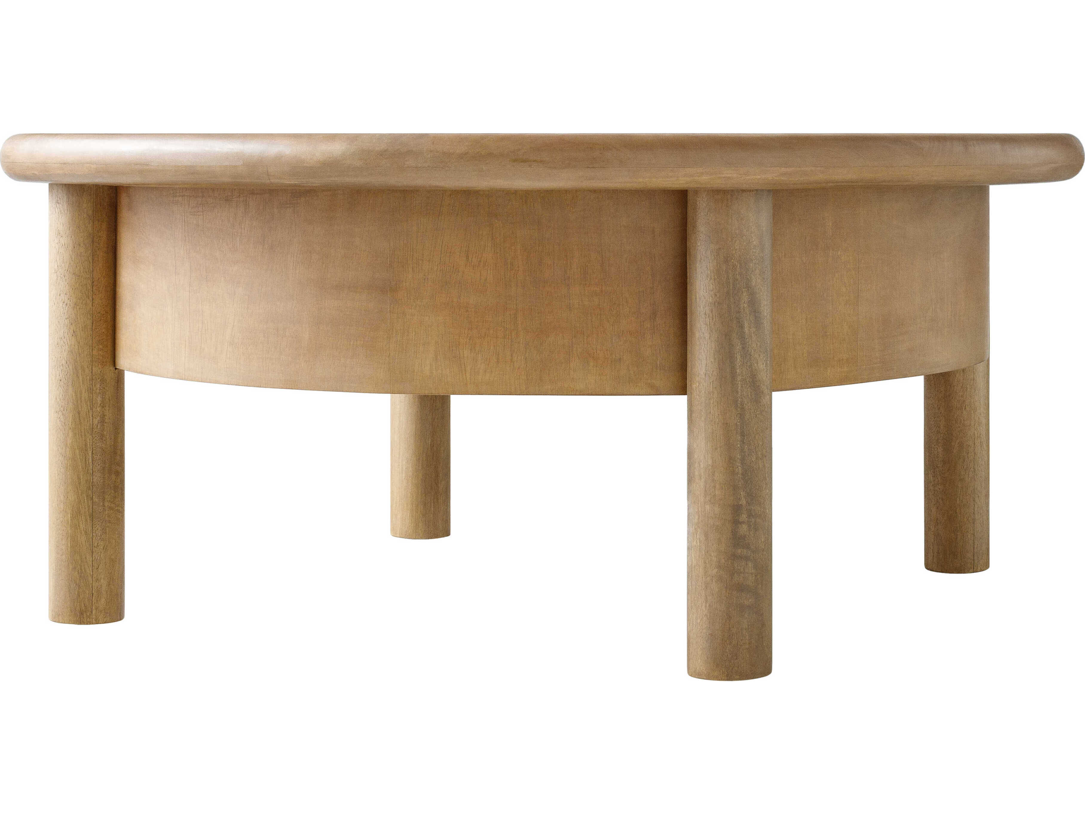 Surya Rondo Round Wood Brown Coffee Table