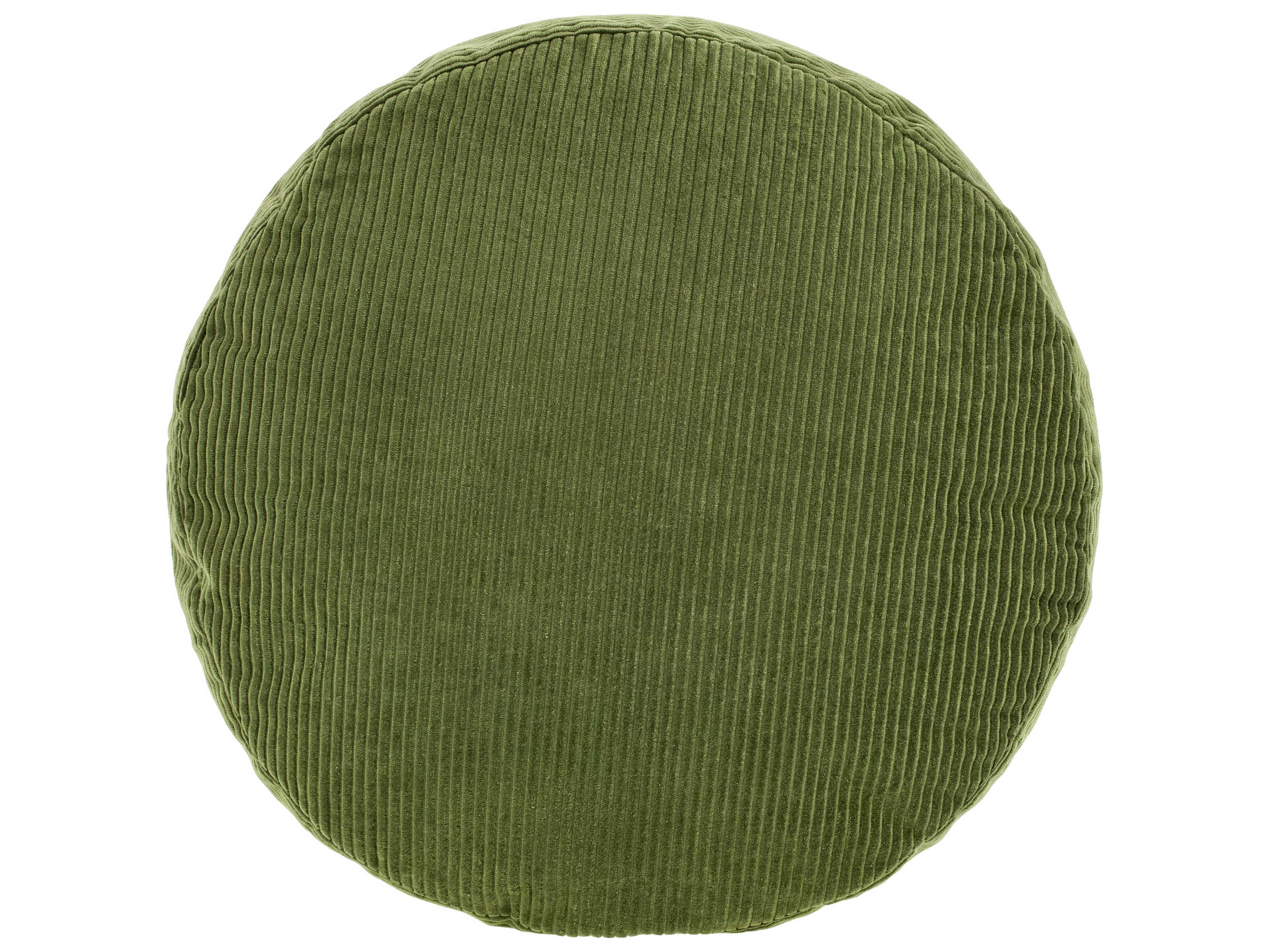Surya Roy Olive Green Upholstered Pouf
