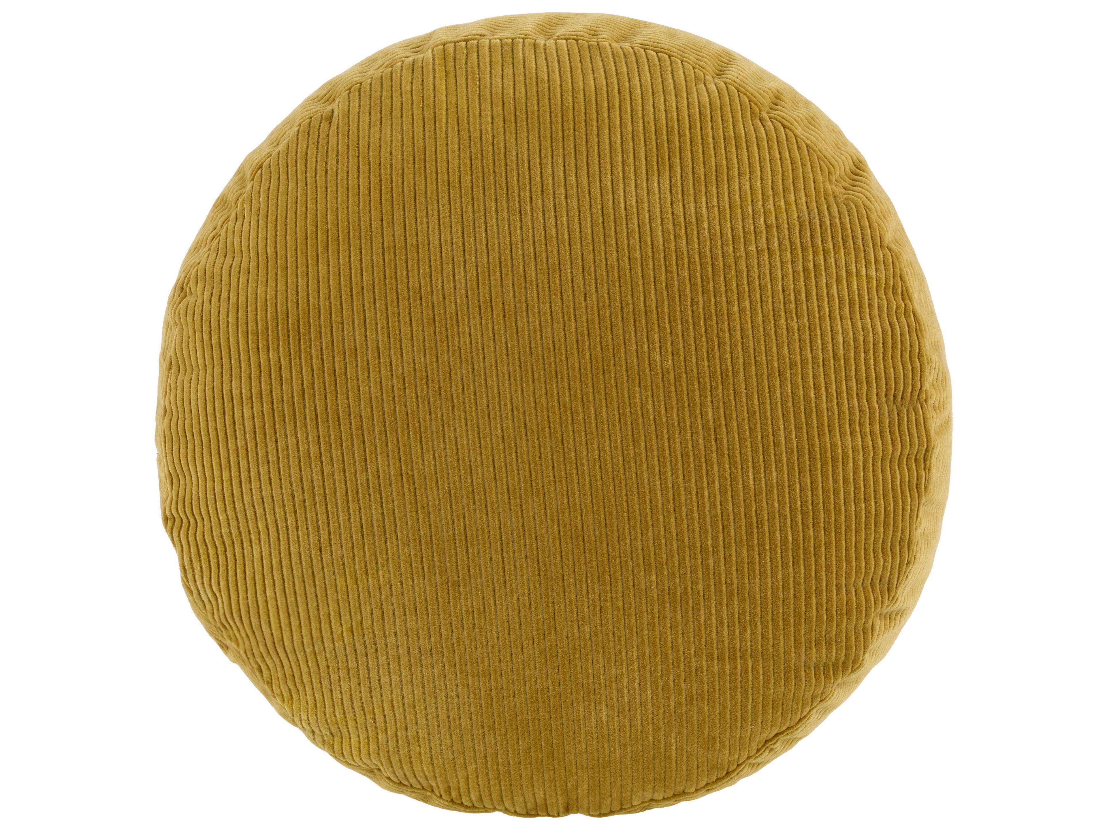 Surya Roy Goldenrod Upholstered Pouf