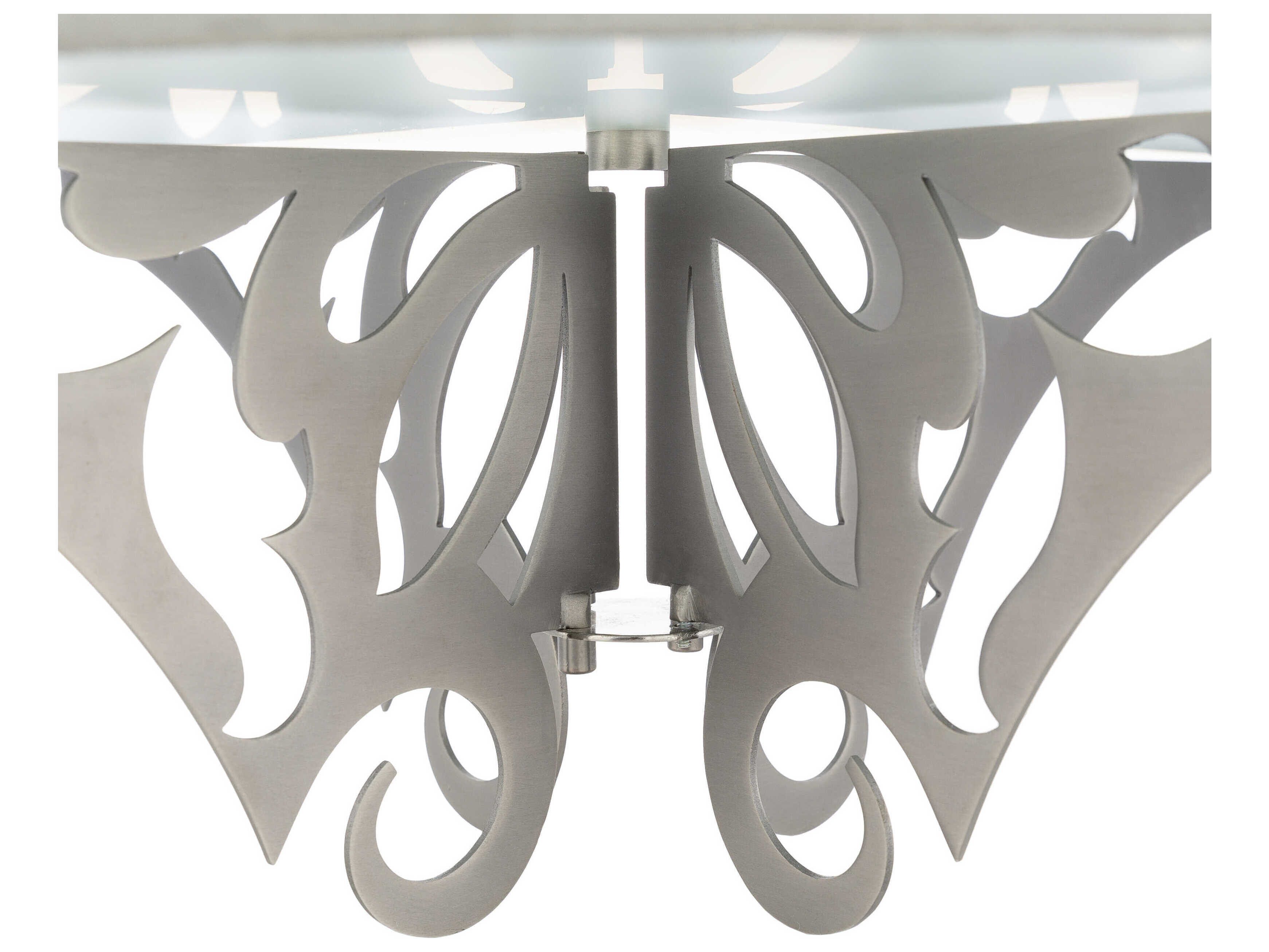 Surya Roxy 3-Light Metallic Pewter Drum Pendant