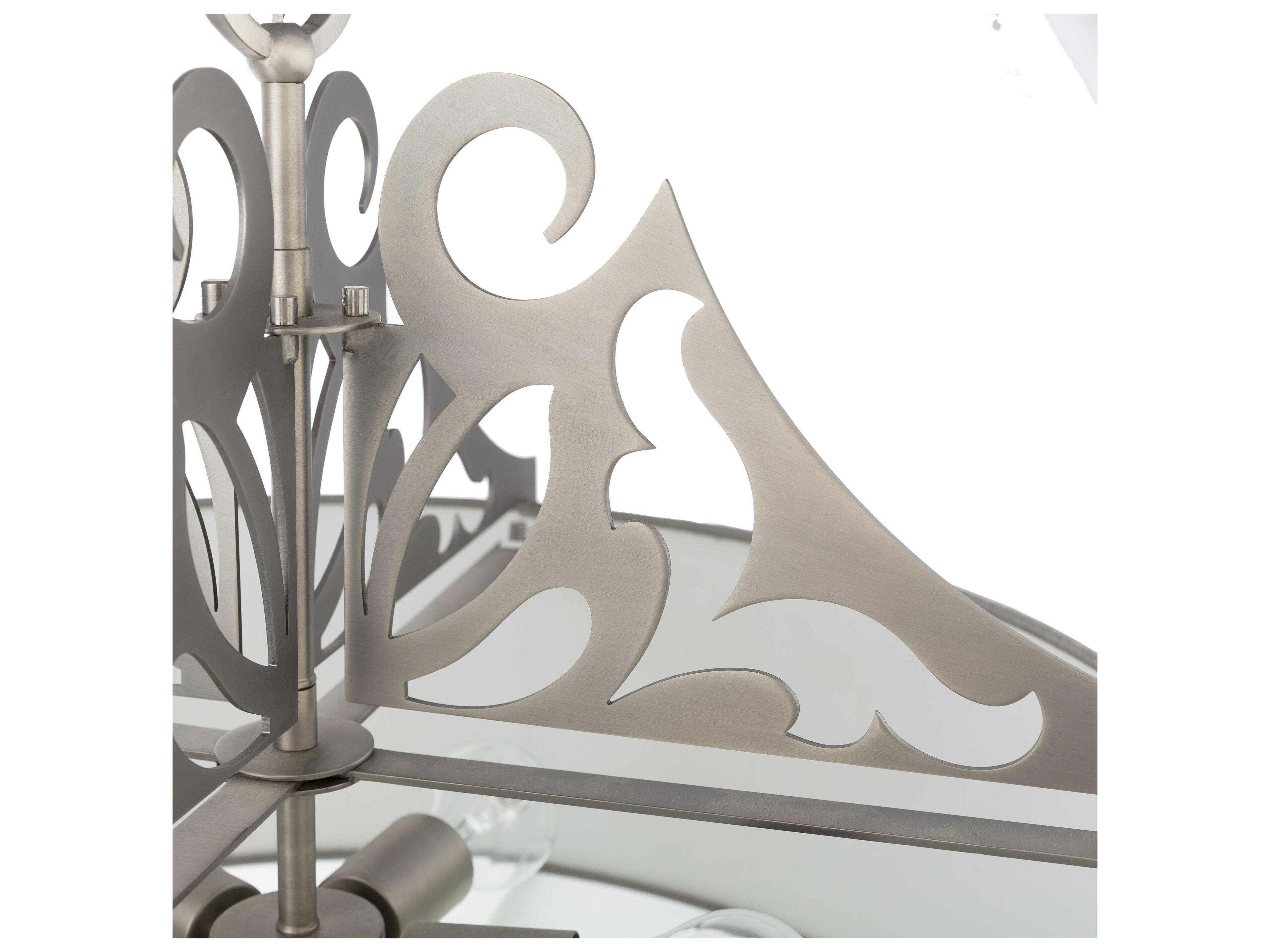 Surya Roxy 3-Light Metallic Pewter Drum Pendant