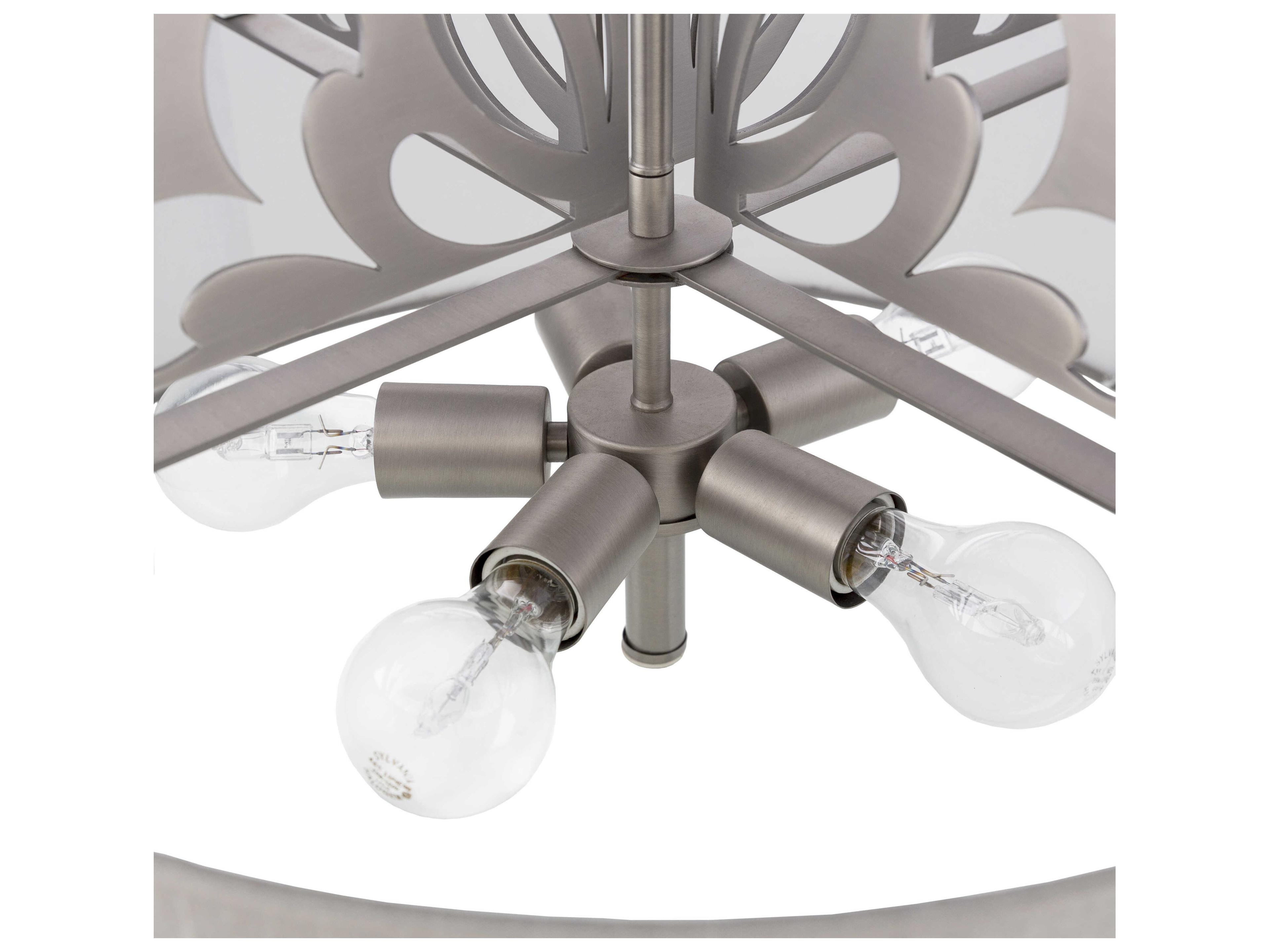 Surya Roxy 3-Light Metallic Pewter Drum Pendant