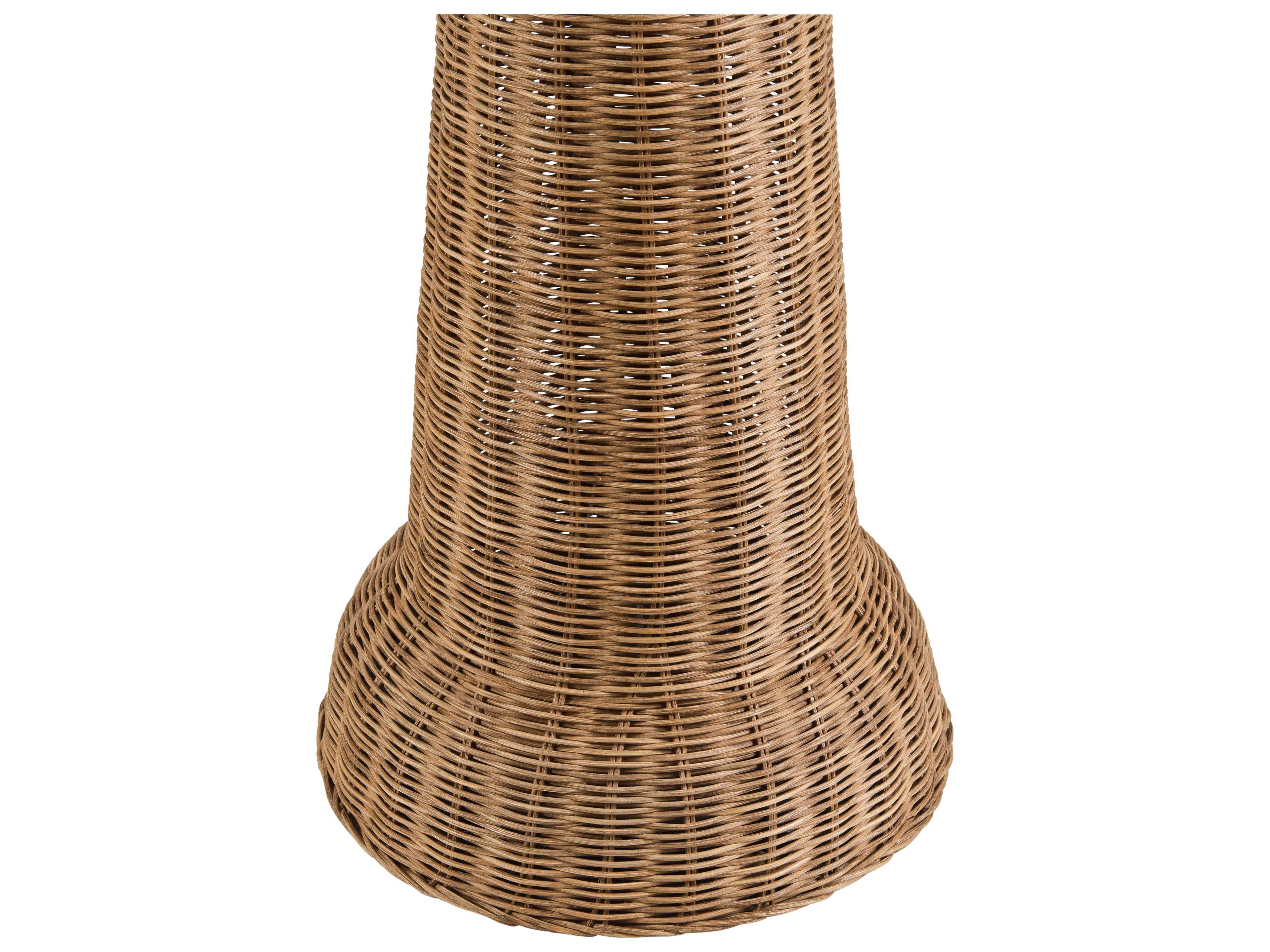 Surya Ripa Wheat Rattan Brown Floor Lamp