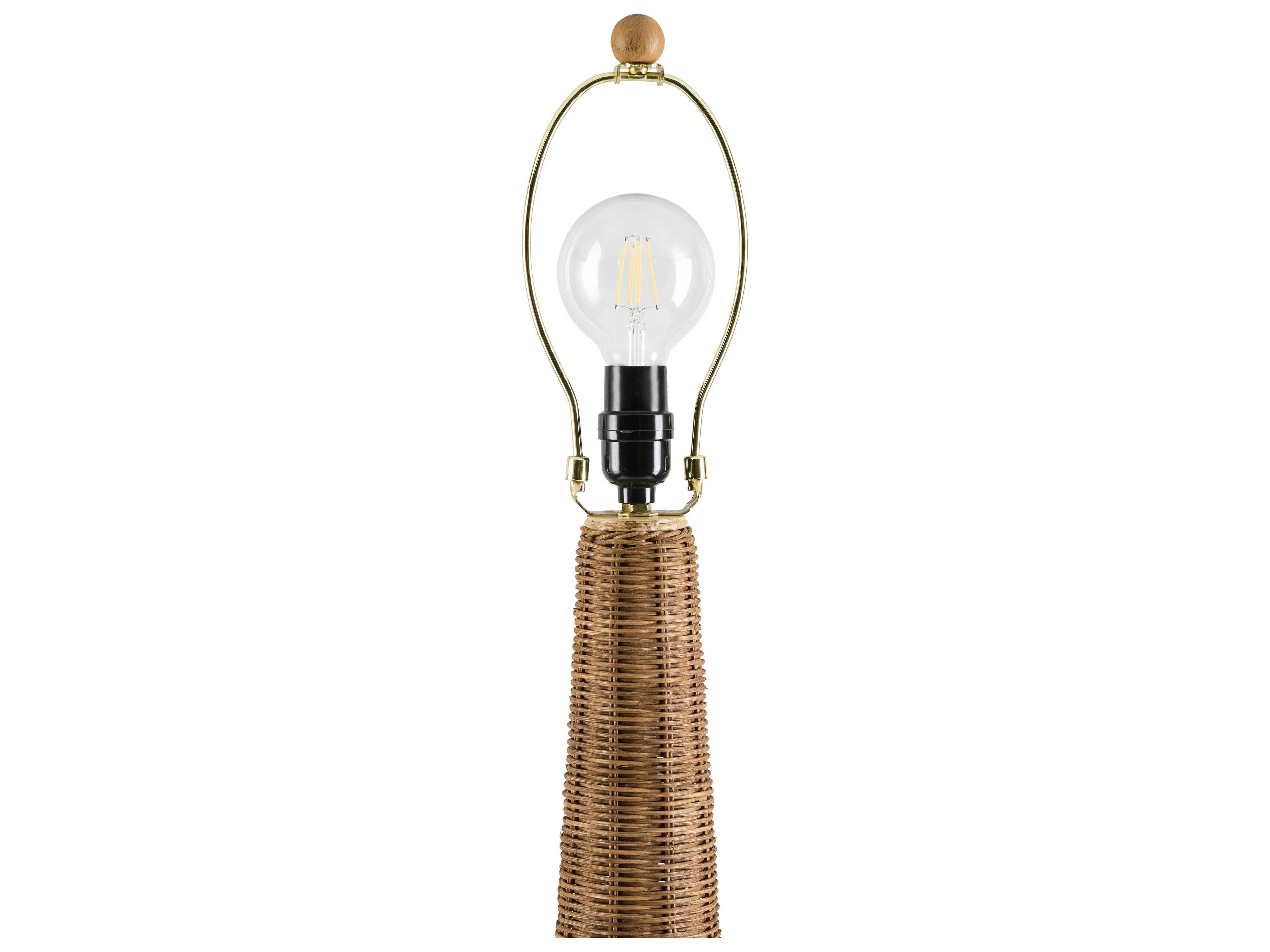 Surya Ripa Wheat Rattan Brown Floor Lamp