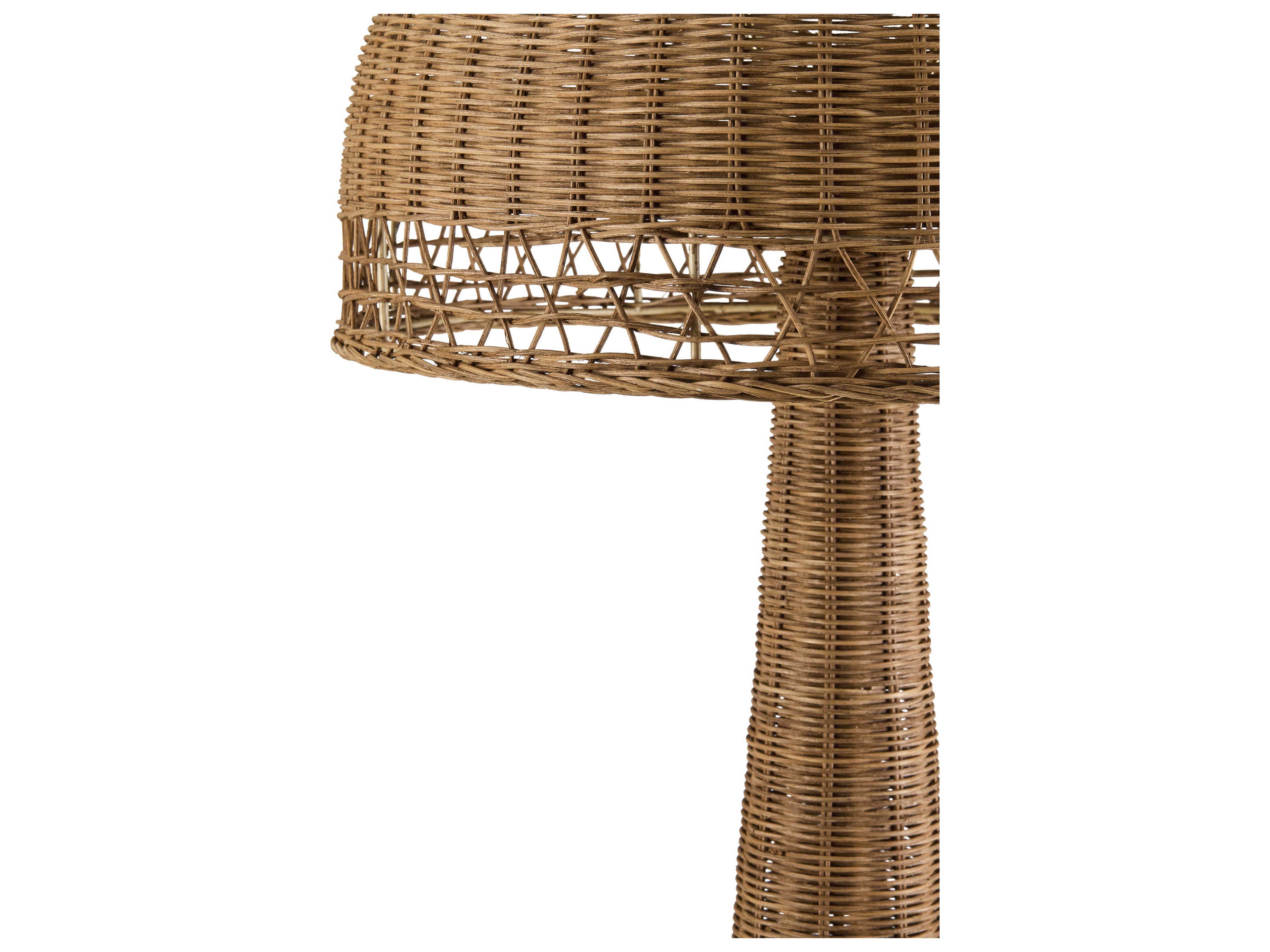 Surya Ripa Wheat Rattan Brown Floor Lamp
