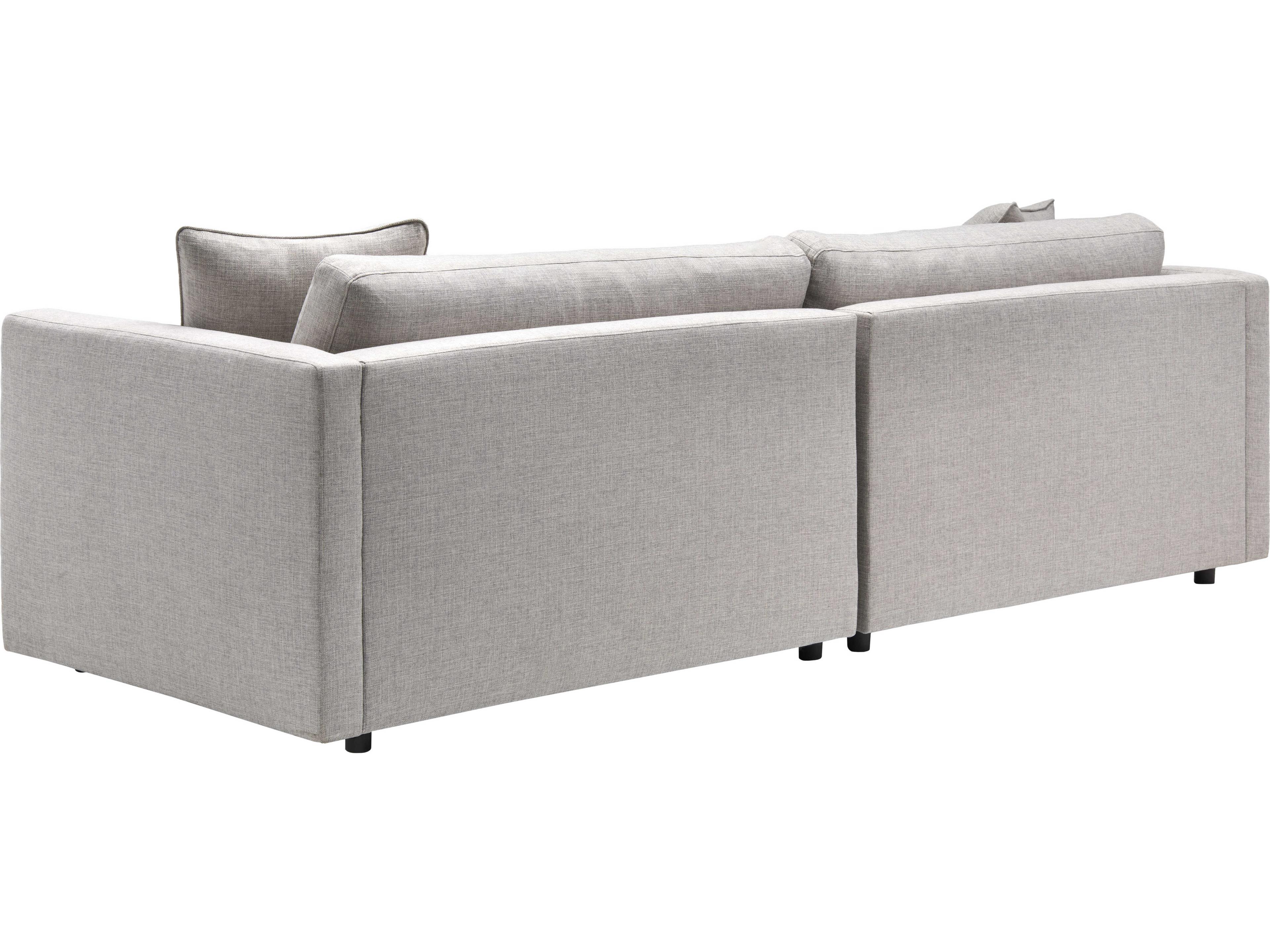 Surya Parley Oatmeal Brown Gray Upholstered Sofa