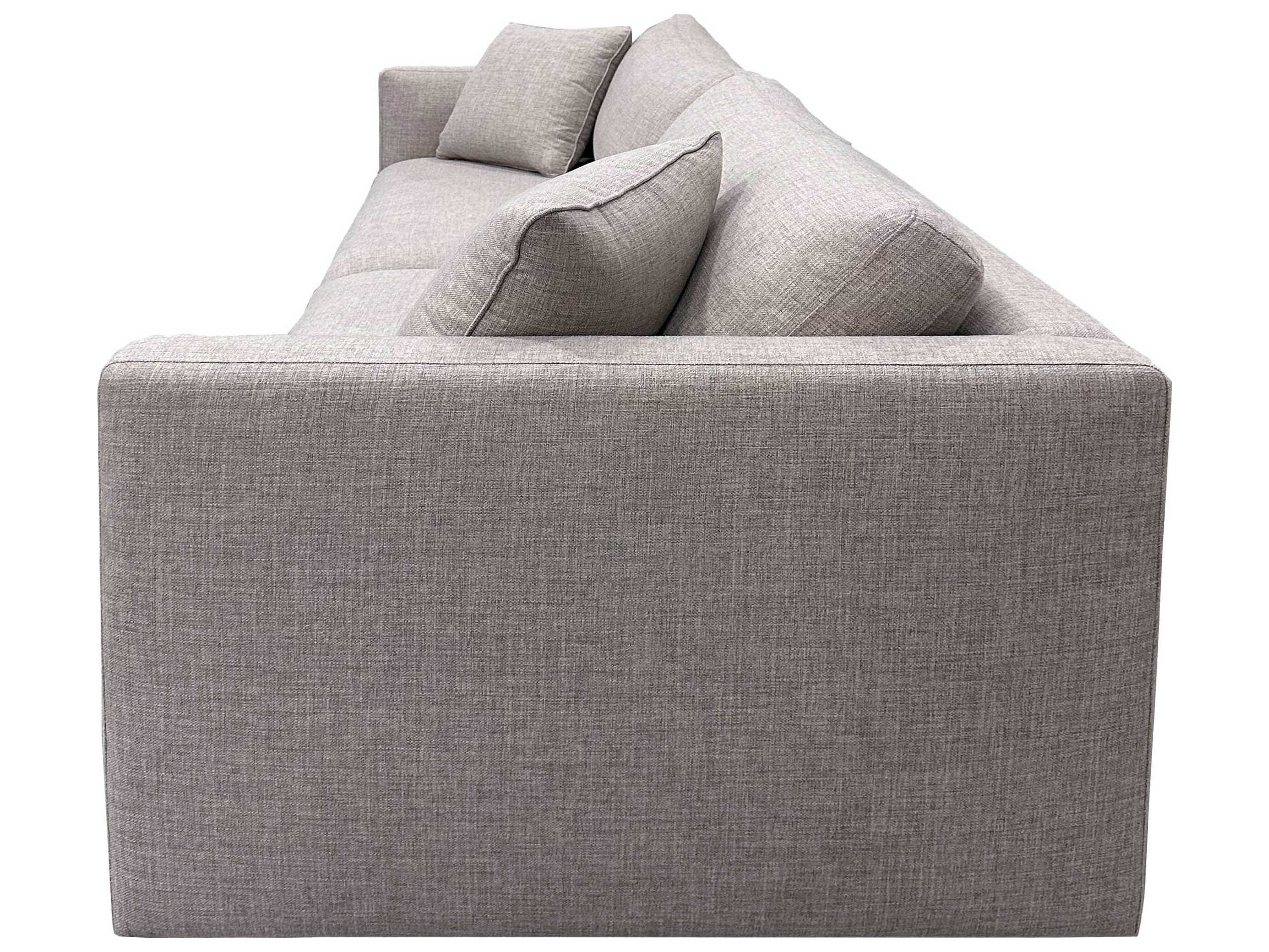 Surya Parley Oatmeal Brown Gray Upholstered Sofa