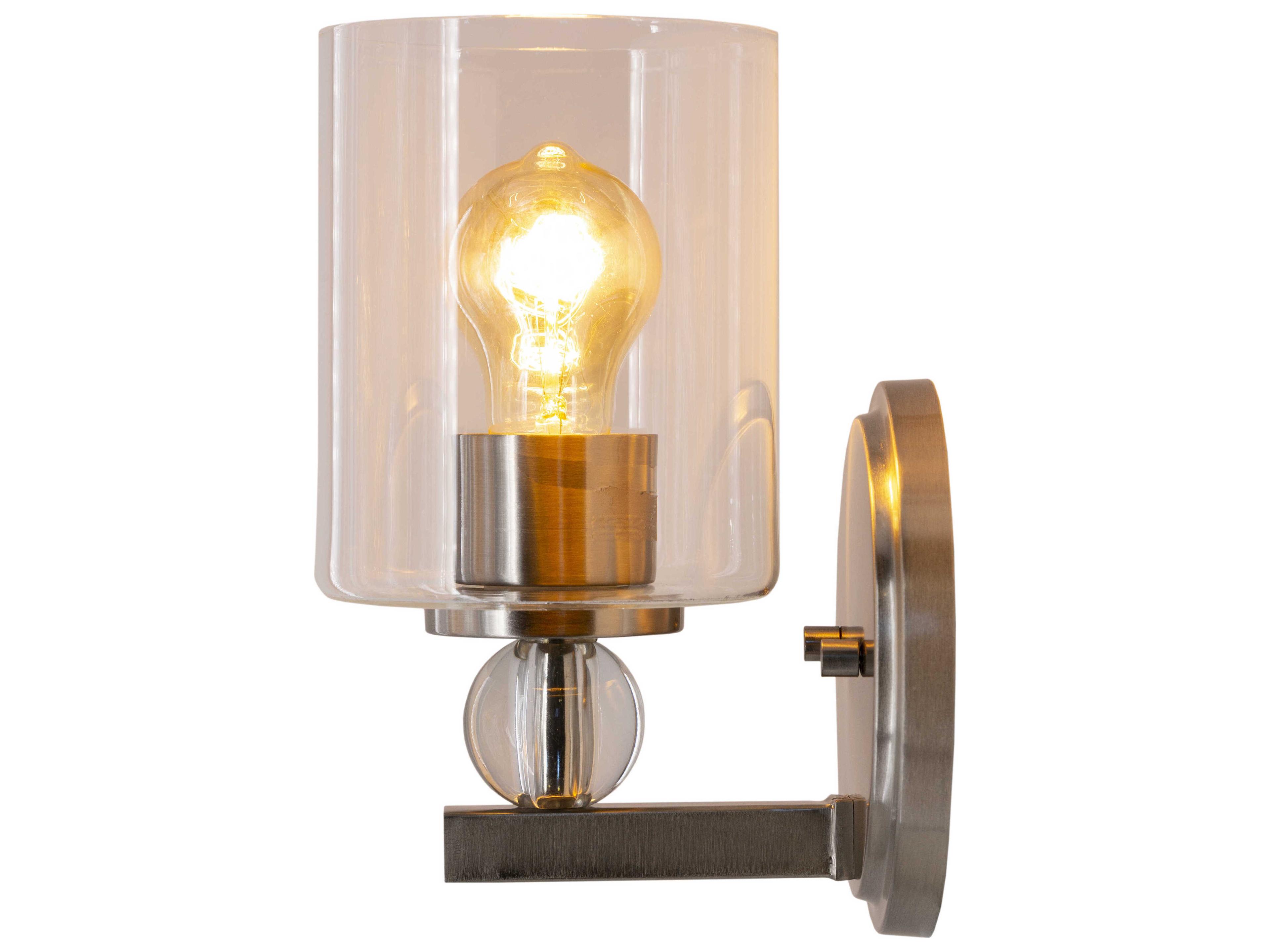 Surya Rosemarie 1-Light Metallic Nickel Wall Sconce