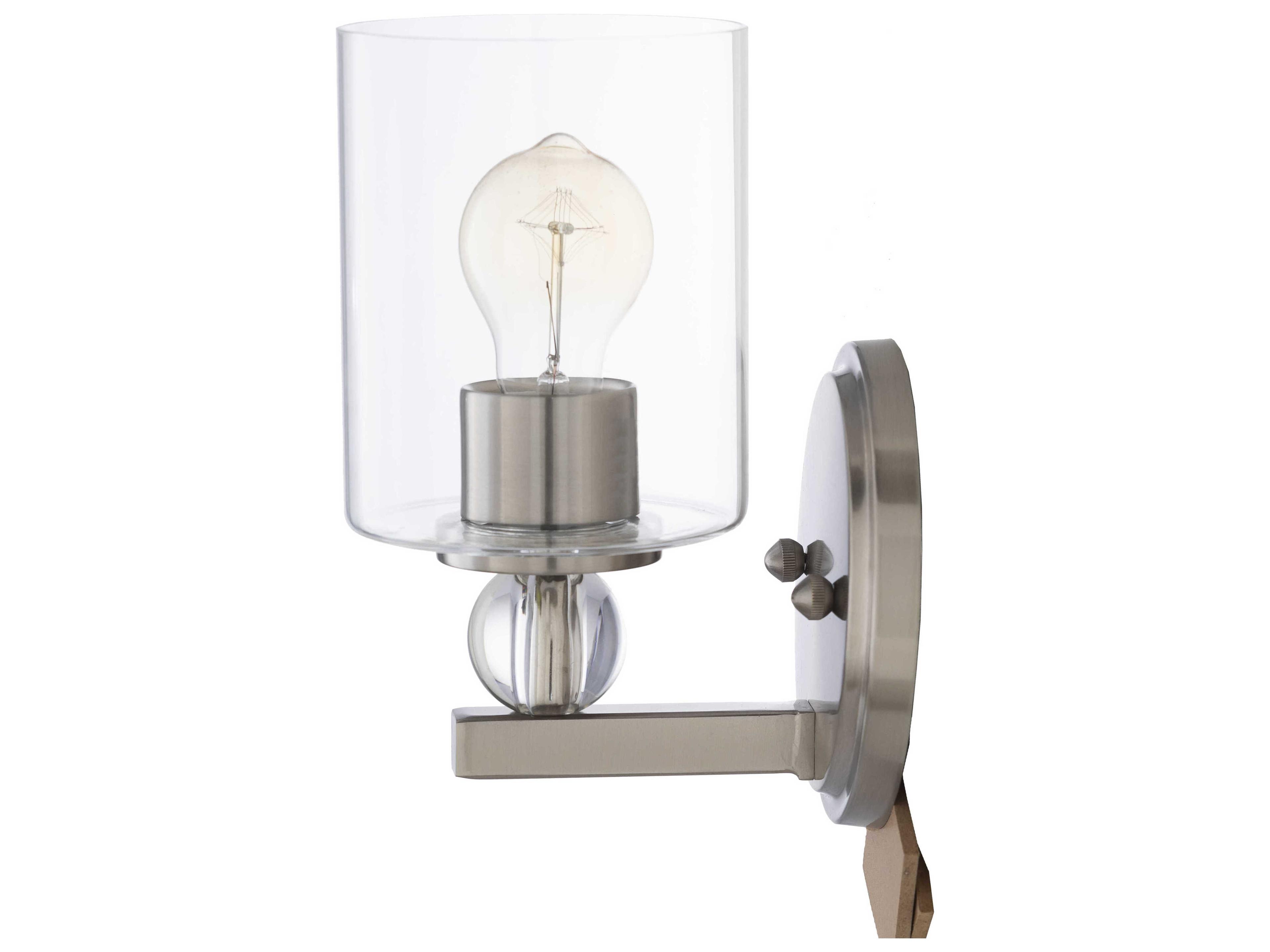 Surya Rosemarie 1-Light Metallic Nickel Wall Sconce