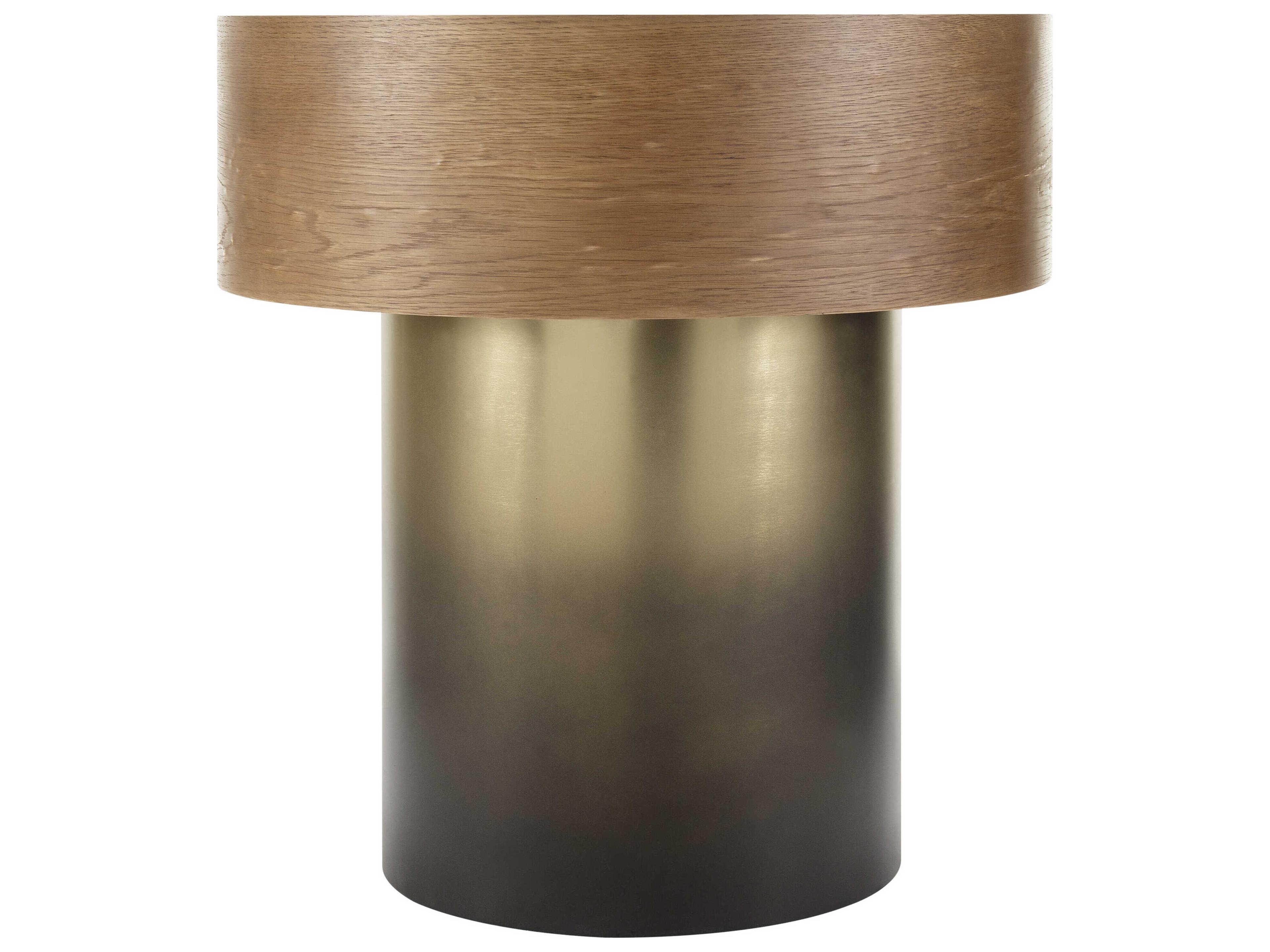 Surya Russula Round Wood End Table