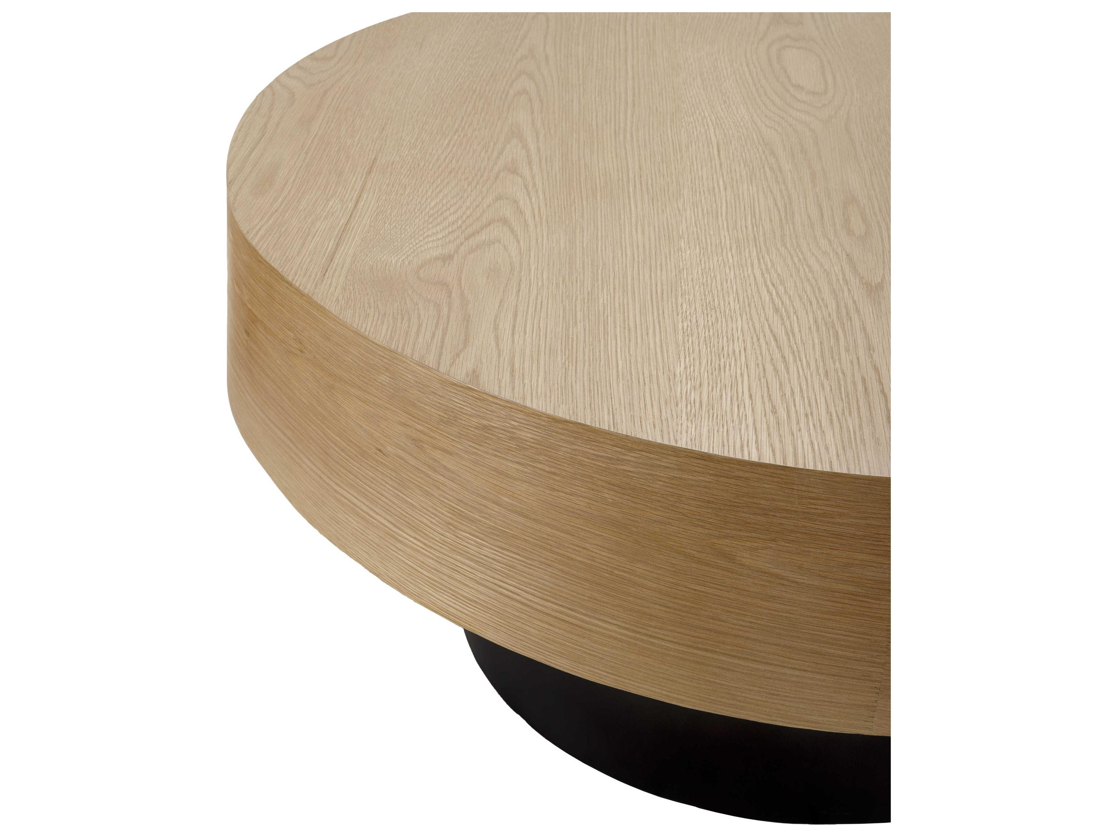 Surya Russula Round Wood Coffee Table