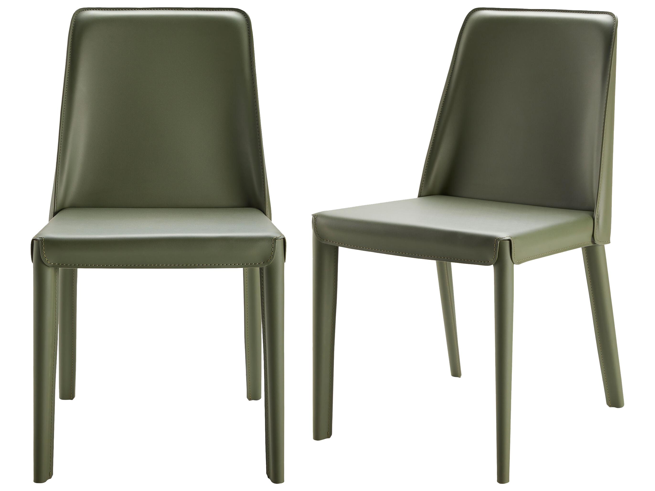 Surya Rosy Green Armless Dining Chair Set of 2