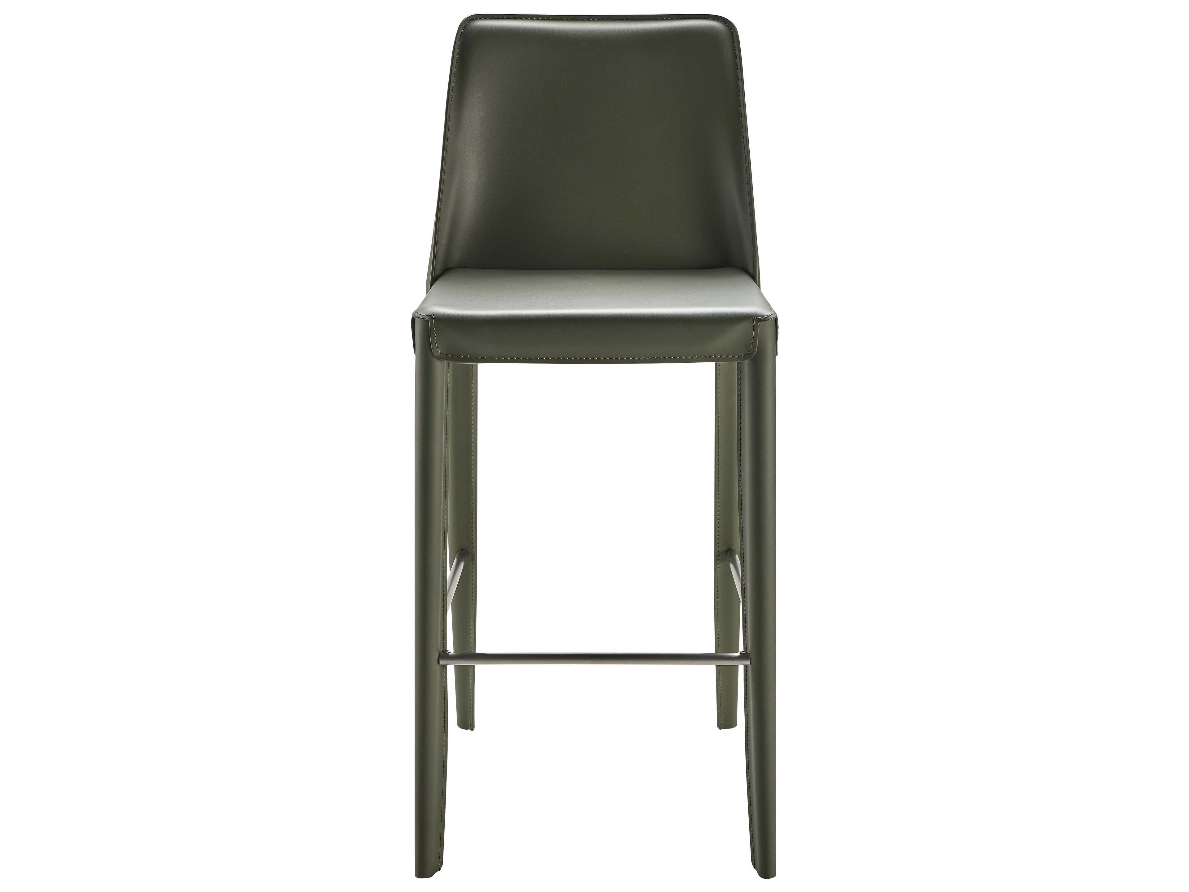 Surya Rosy Dark Green Faux Leather Bar Stool