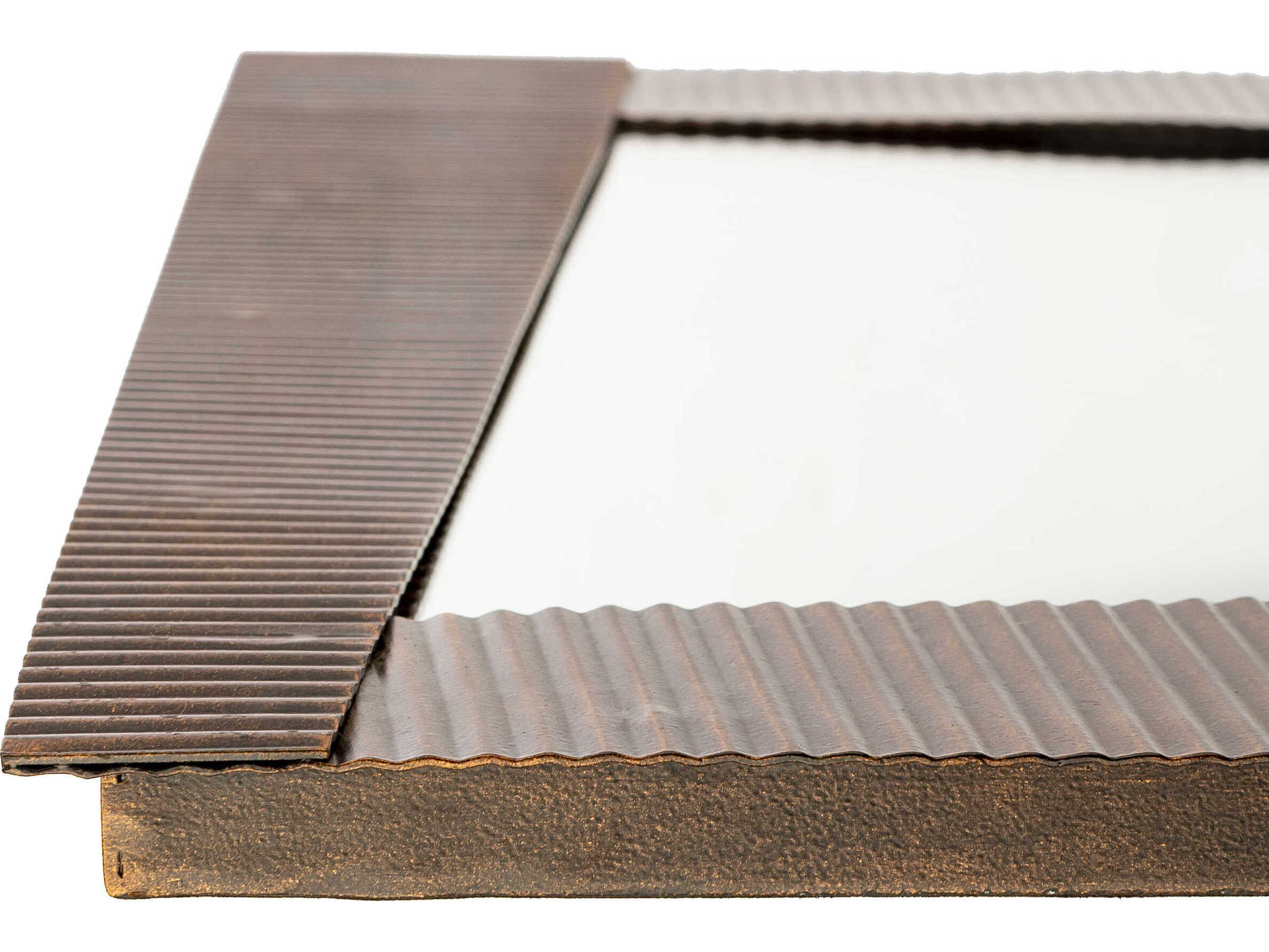 Surya Rendezvous Metallic Copper Square Wall Mirror Set of 2