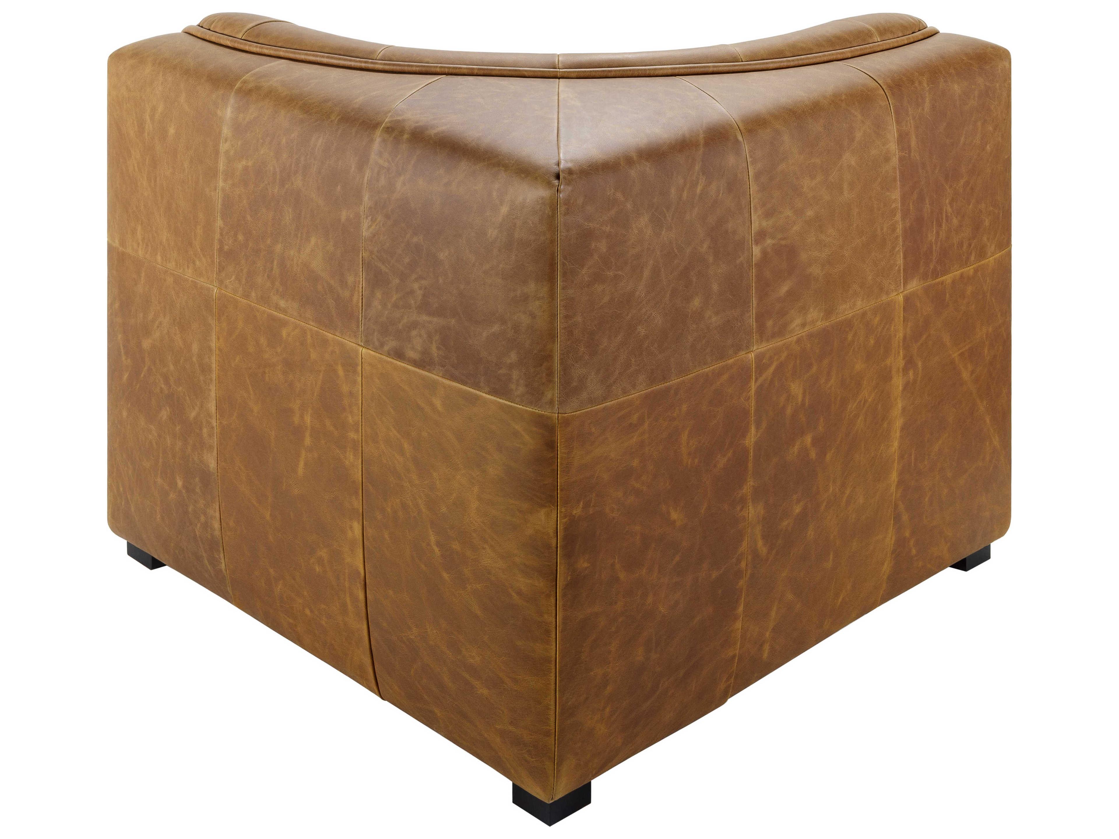 Surya Oryan Brown Leather Modular Chair