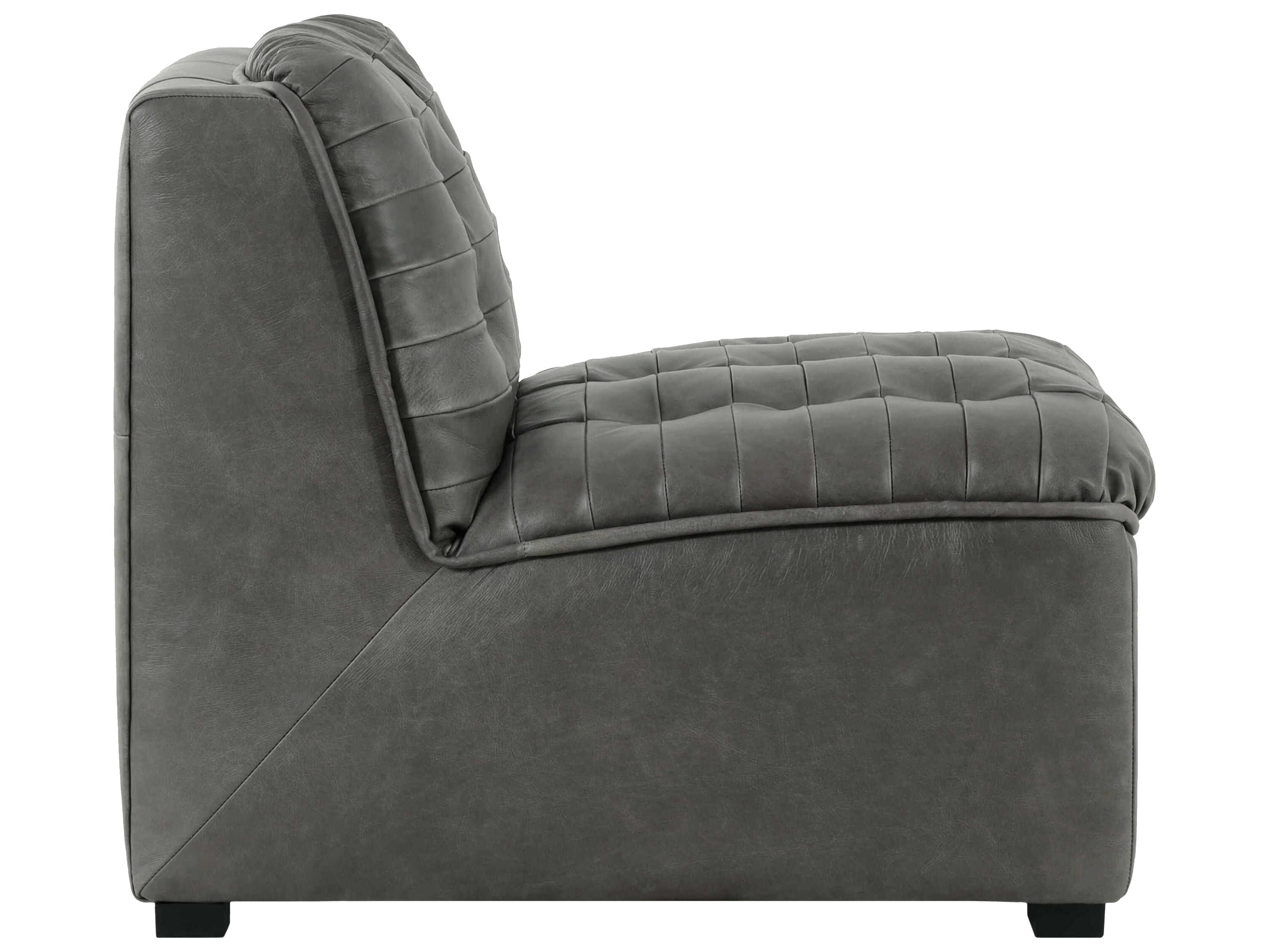 Surya Oryan Black Leather Modular Chair