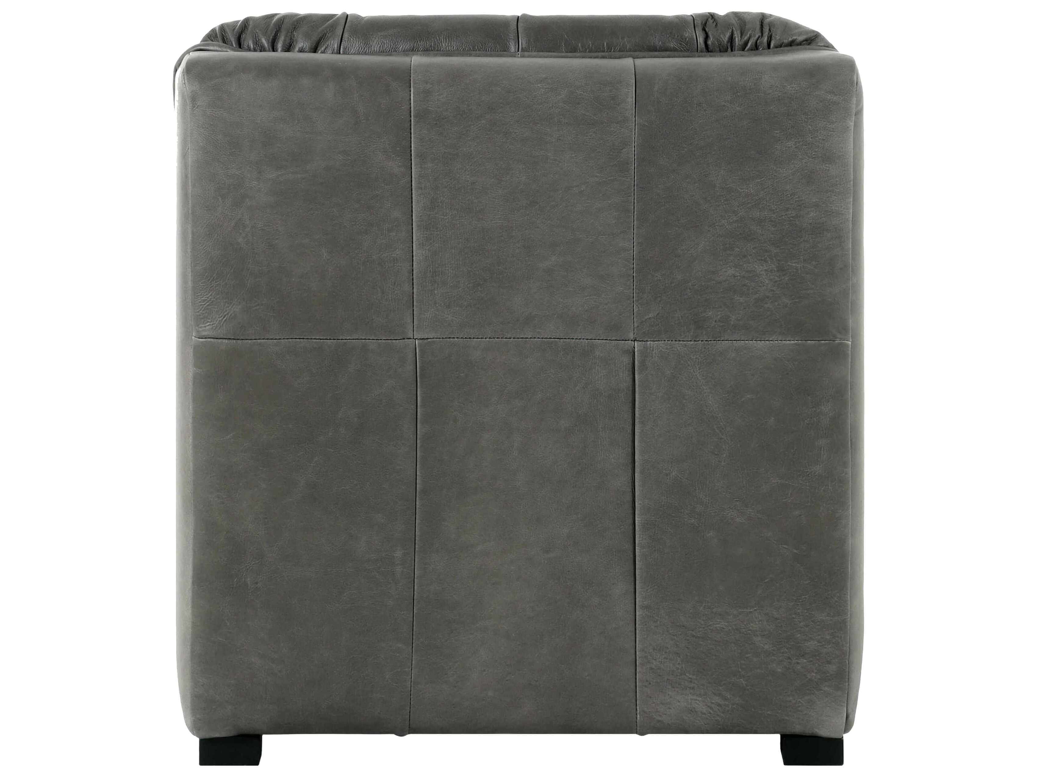 Surya Oryan Black Leather Modular Chair