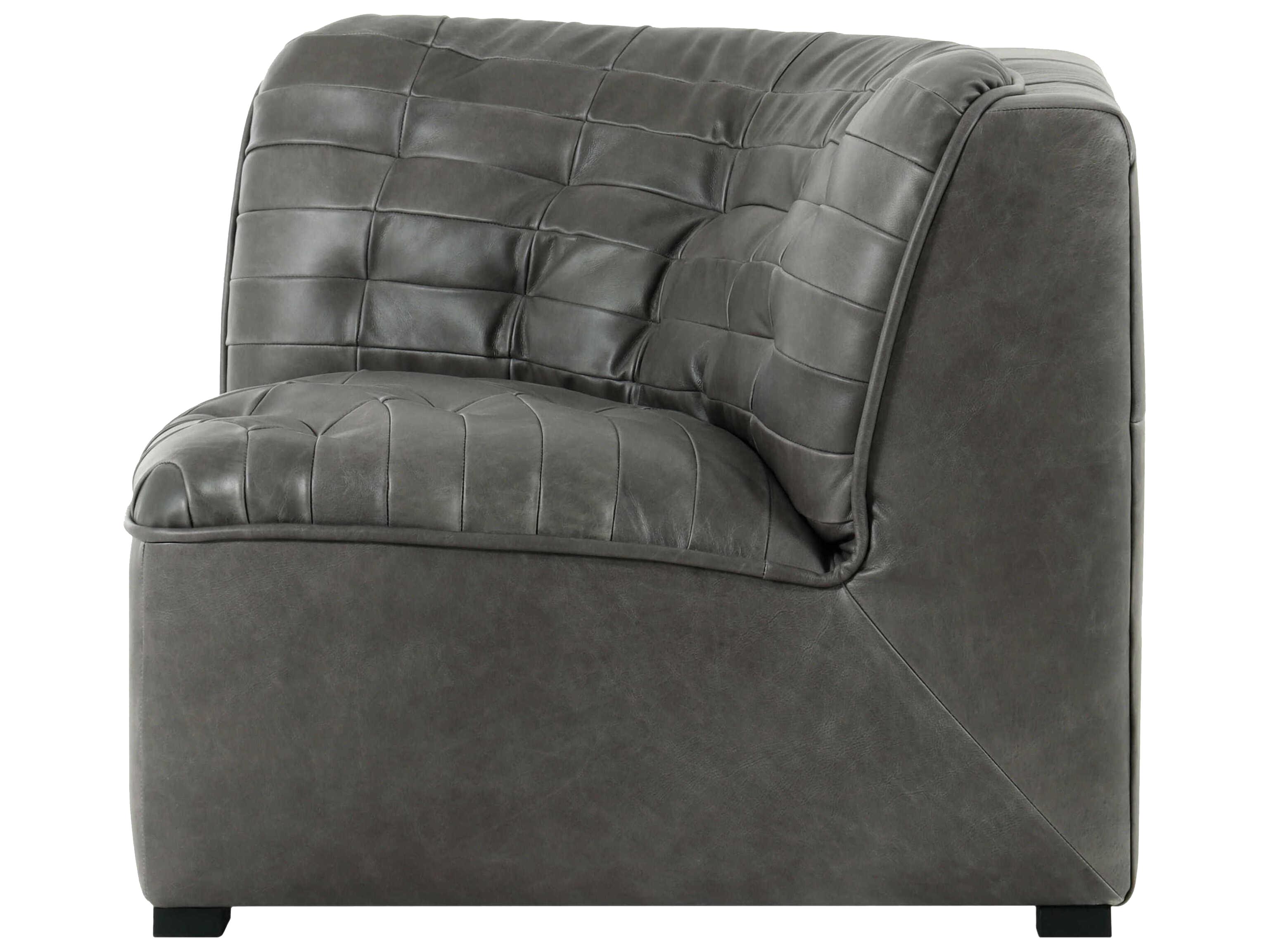 Surya Oryan Black Leather Accent Chair