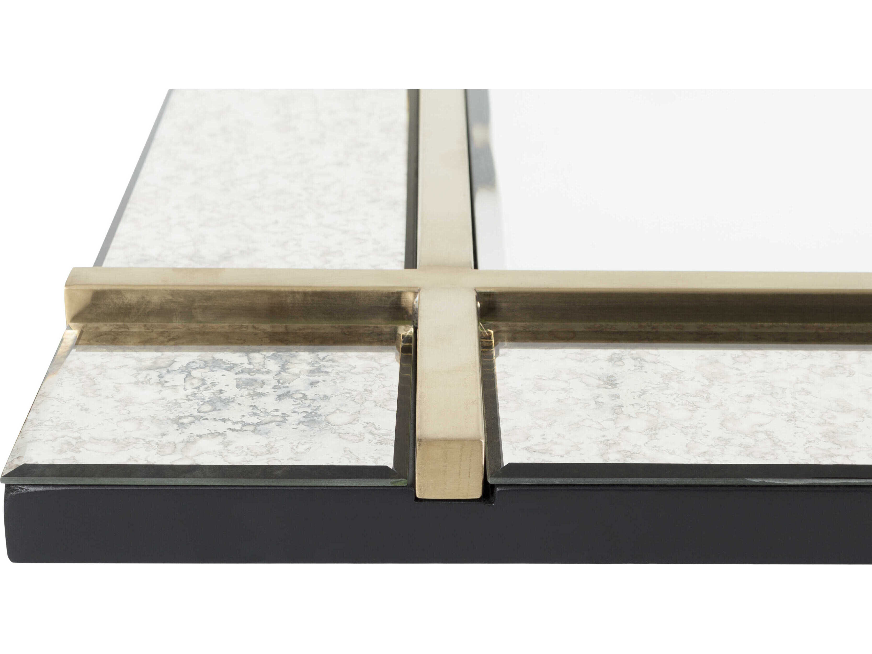 Surya Sadler Gold Rectangular Wall Mirror