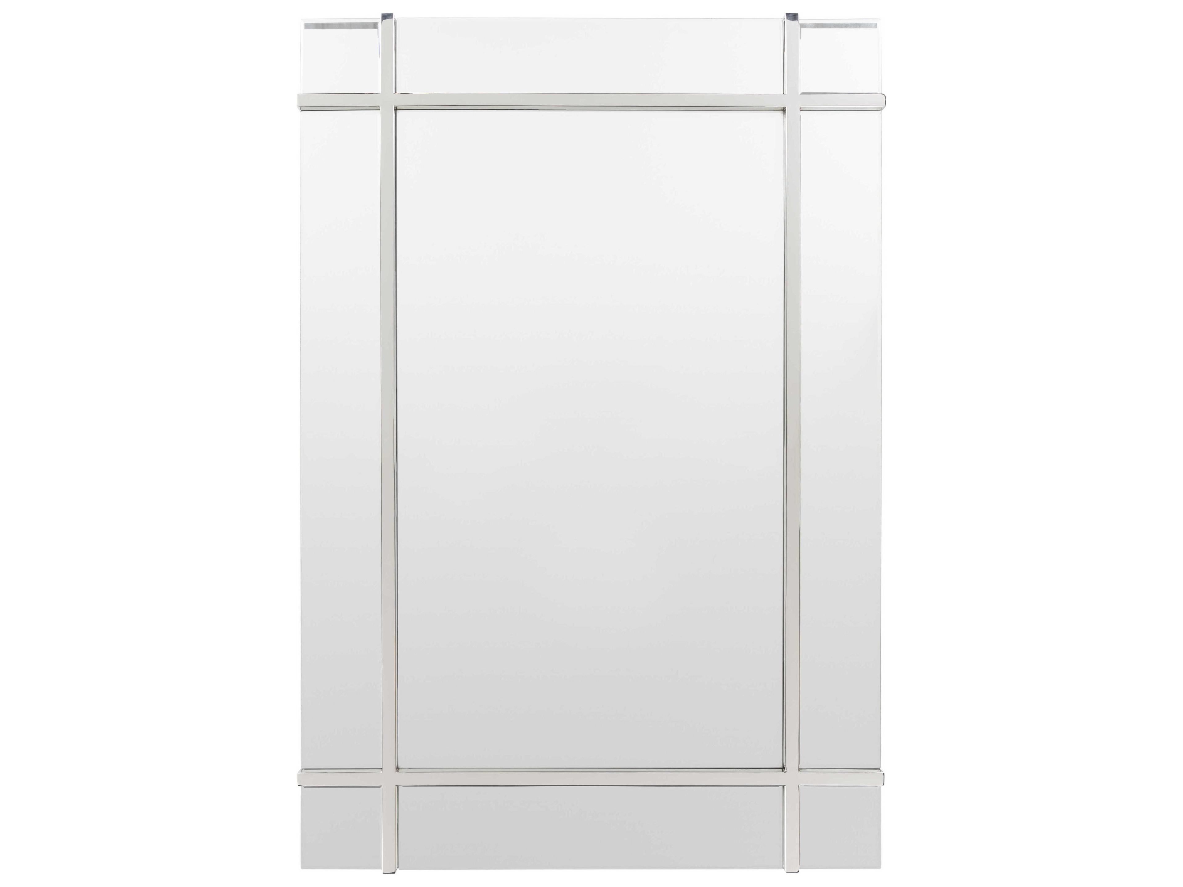 Surya Sadler Metallic Silver Rectangular Wall Mirror