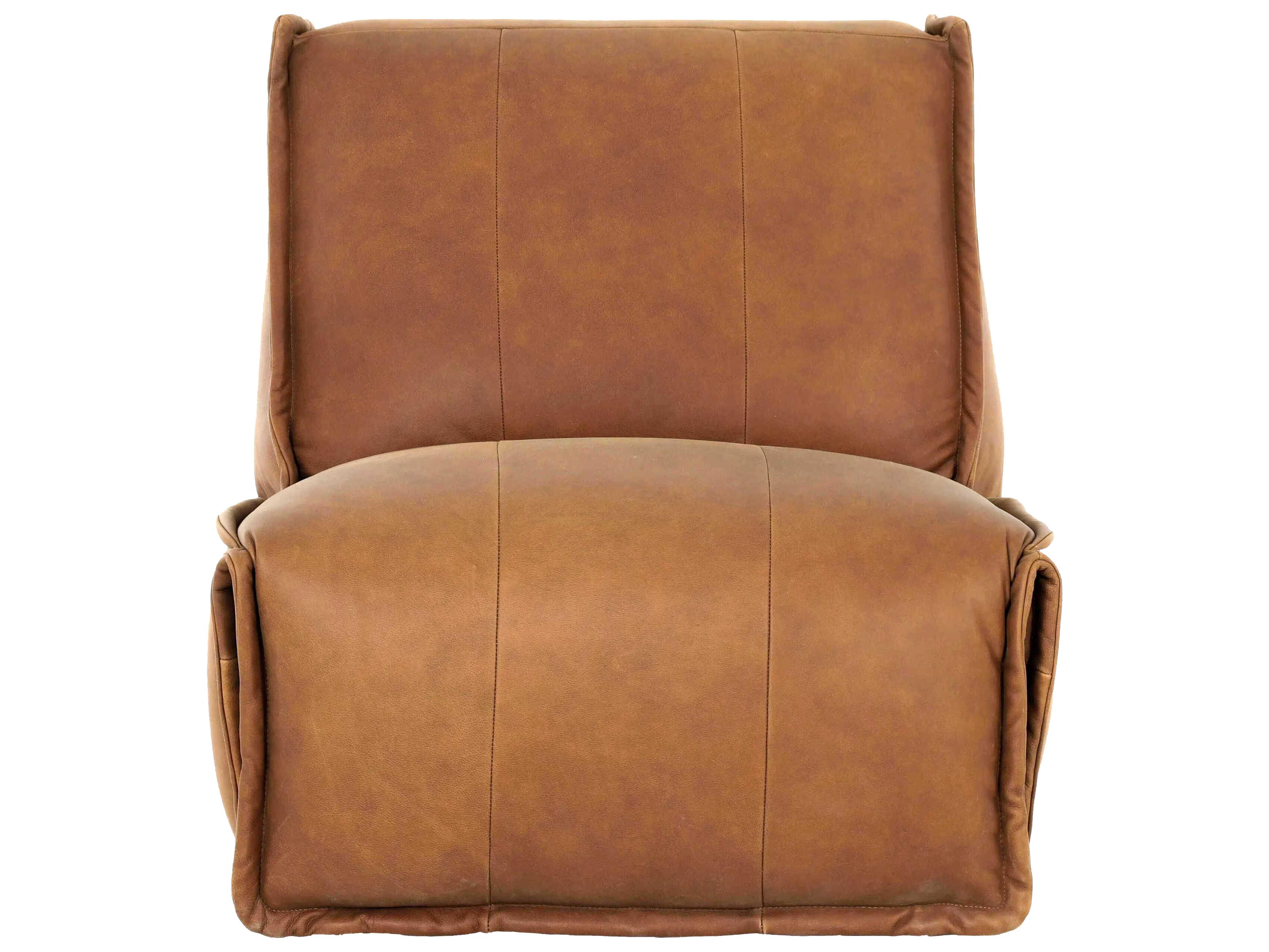 Surya Safoga Brown Leather Accent Chair