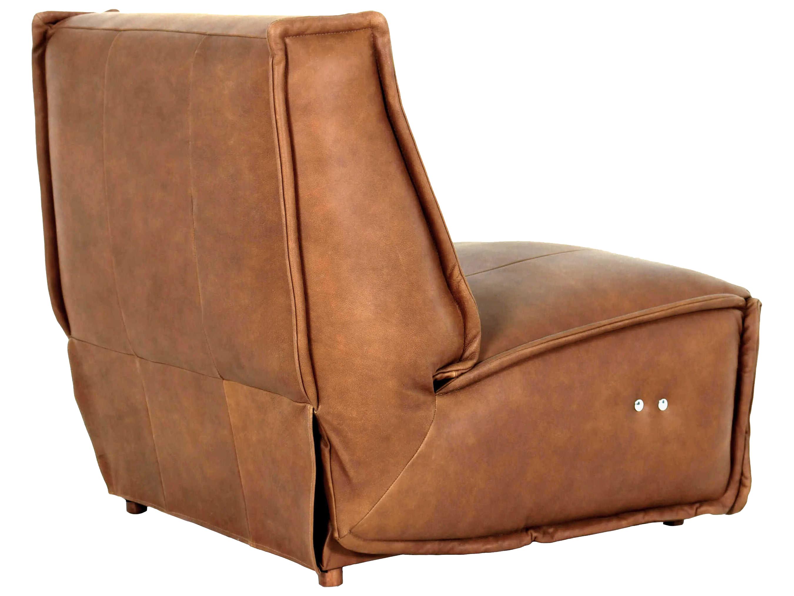 Surya Safoga Brown Leather Accent Chair