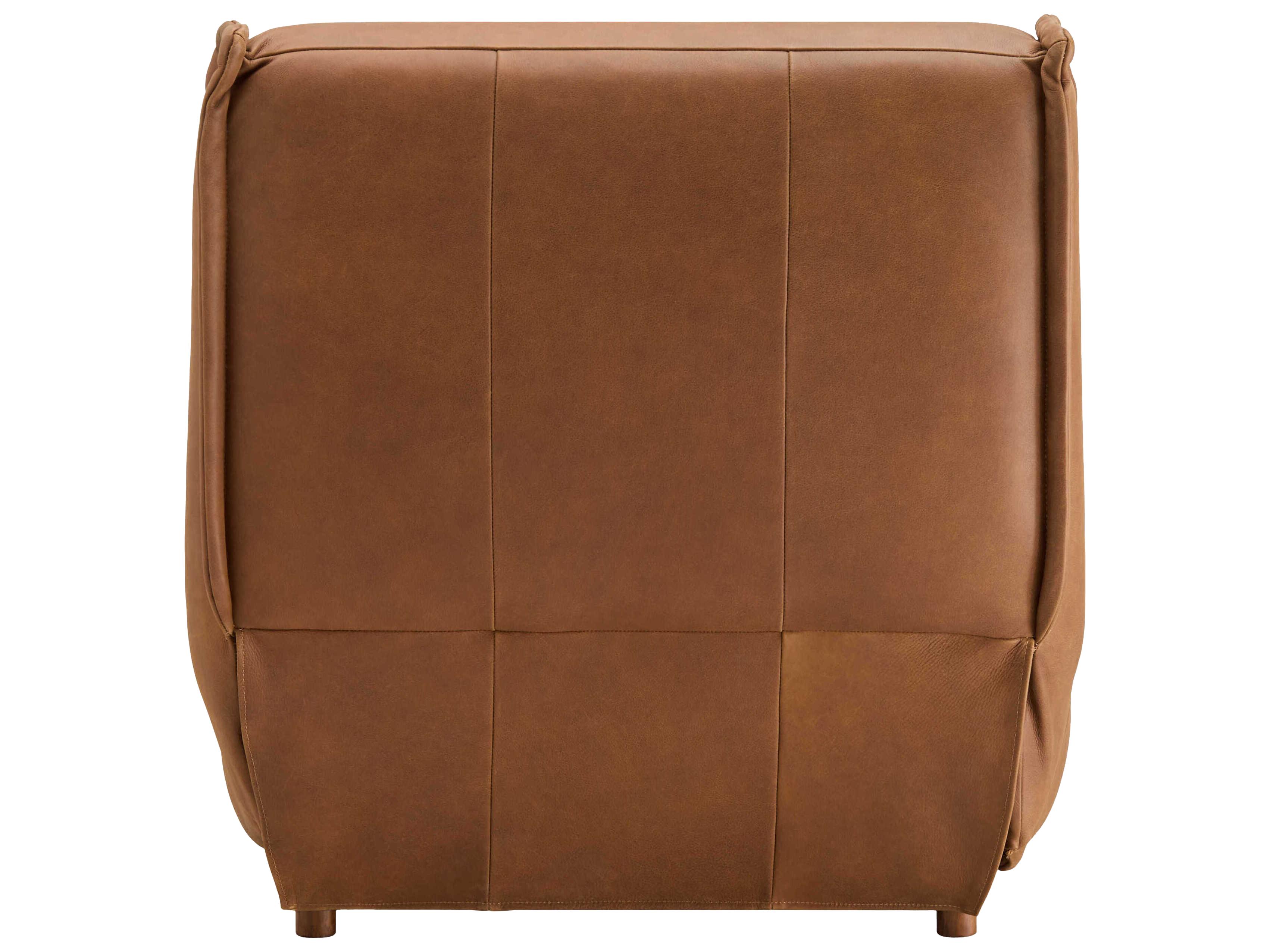 Surya Safoga Brown Leather Accent Chair