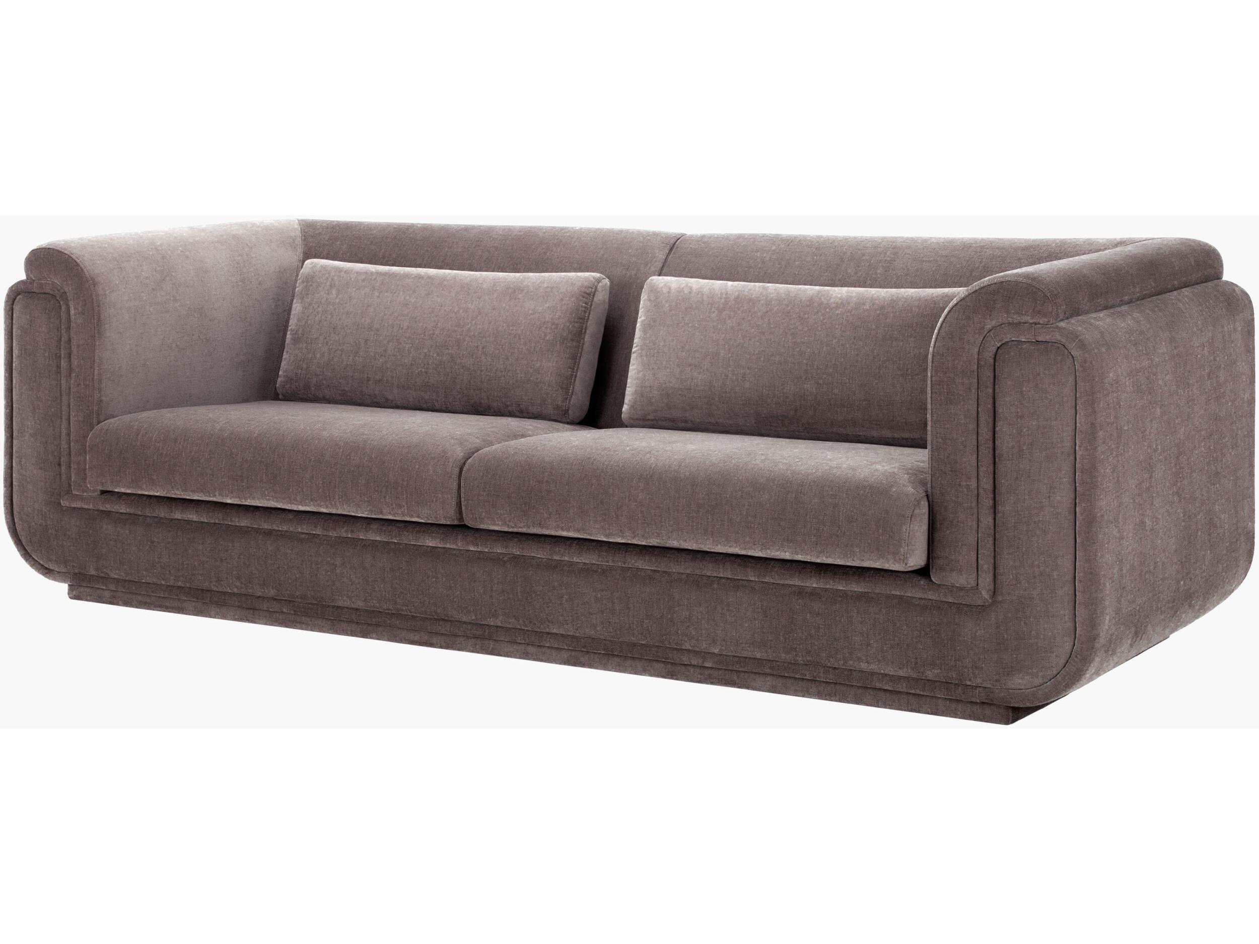 Surya Saisha Beige Gray Upholstered Sofa