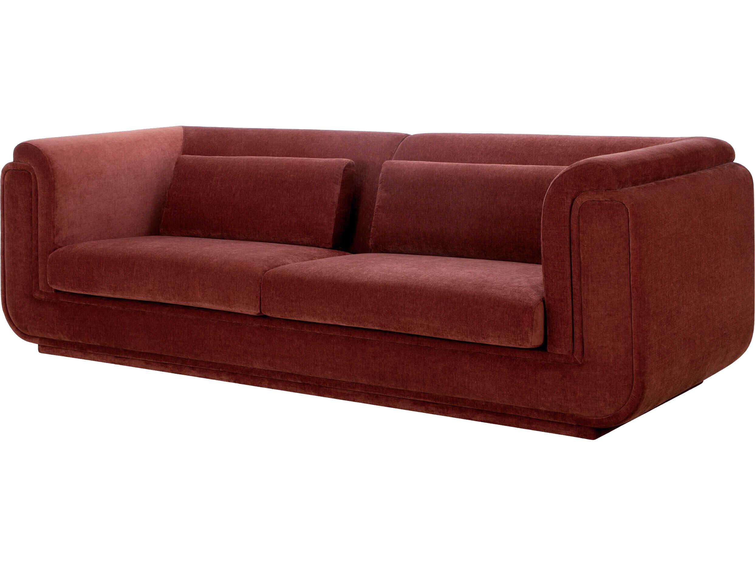 Surya Saisha Red Upholstered Sofa