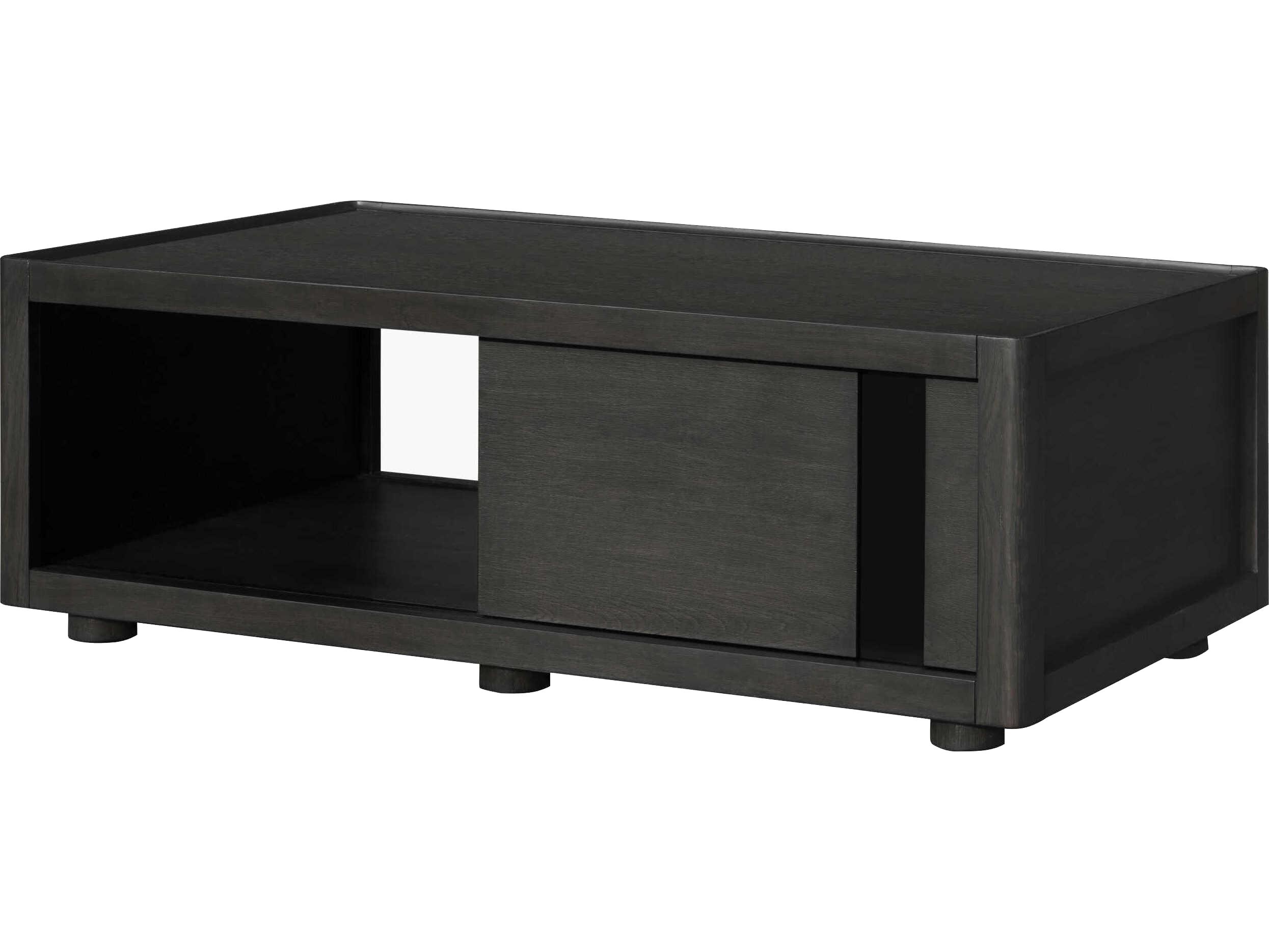 Surya Shaye Rectangular Wood Charcoal Black Coffee Table