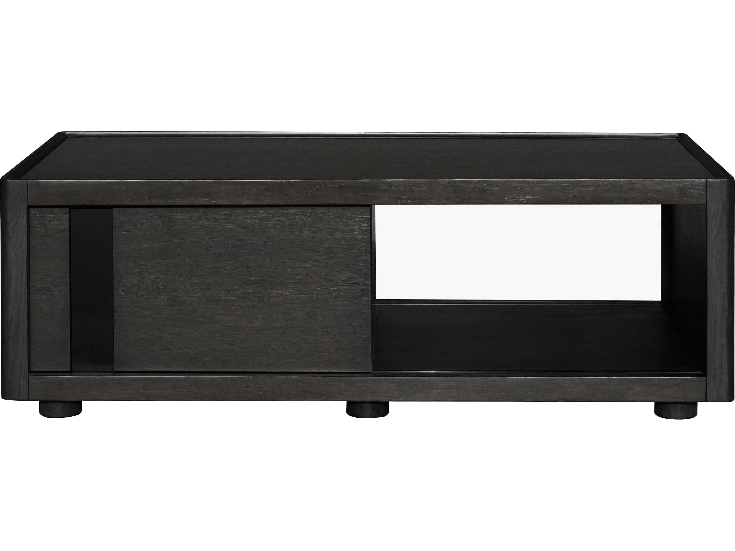 Surya Shaye Rectangular Wood Charcoal Black Coffee Table