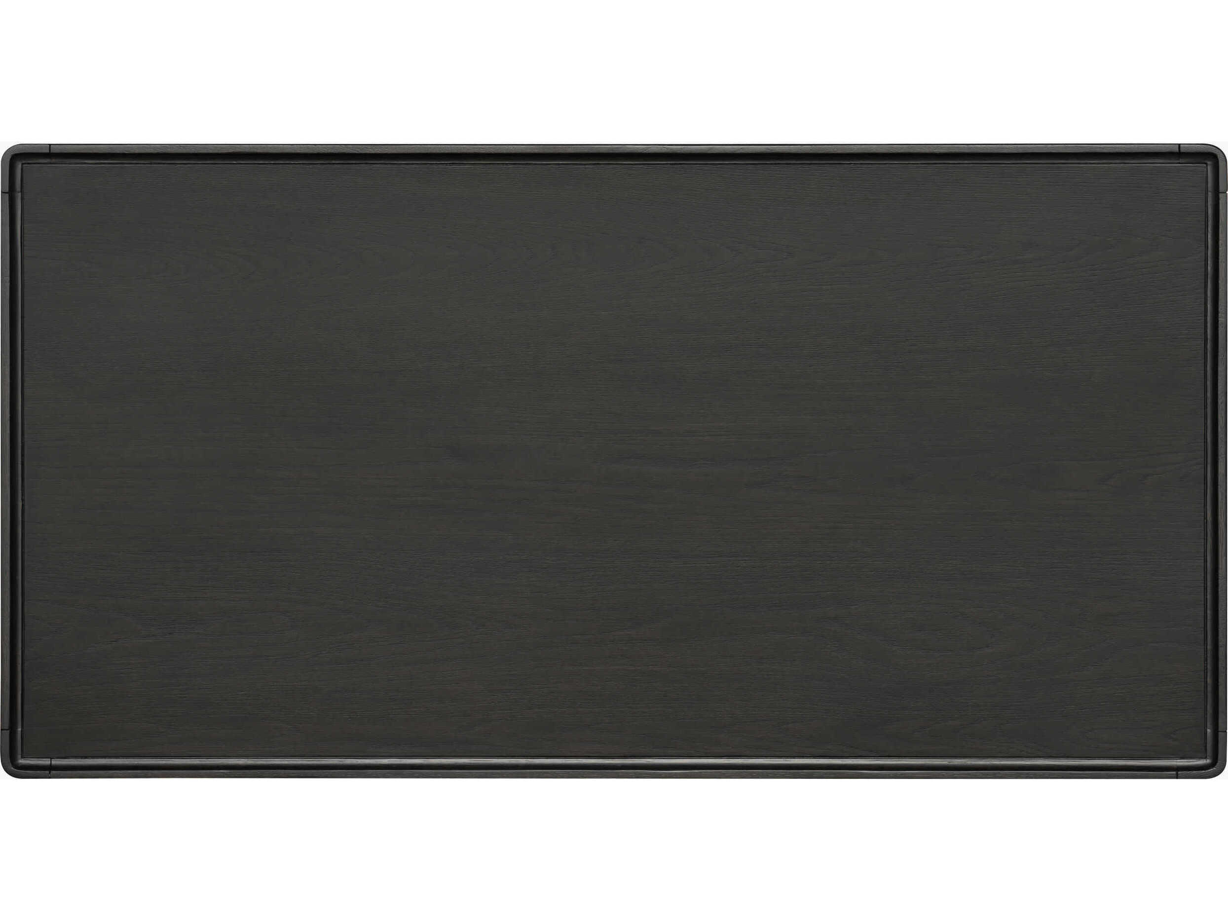 Surya Shaye Rectangular Wood Charcoal Black Coffee Table