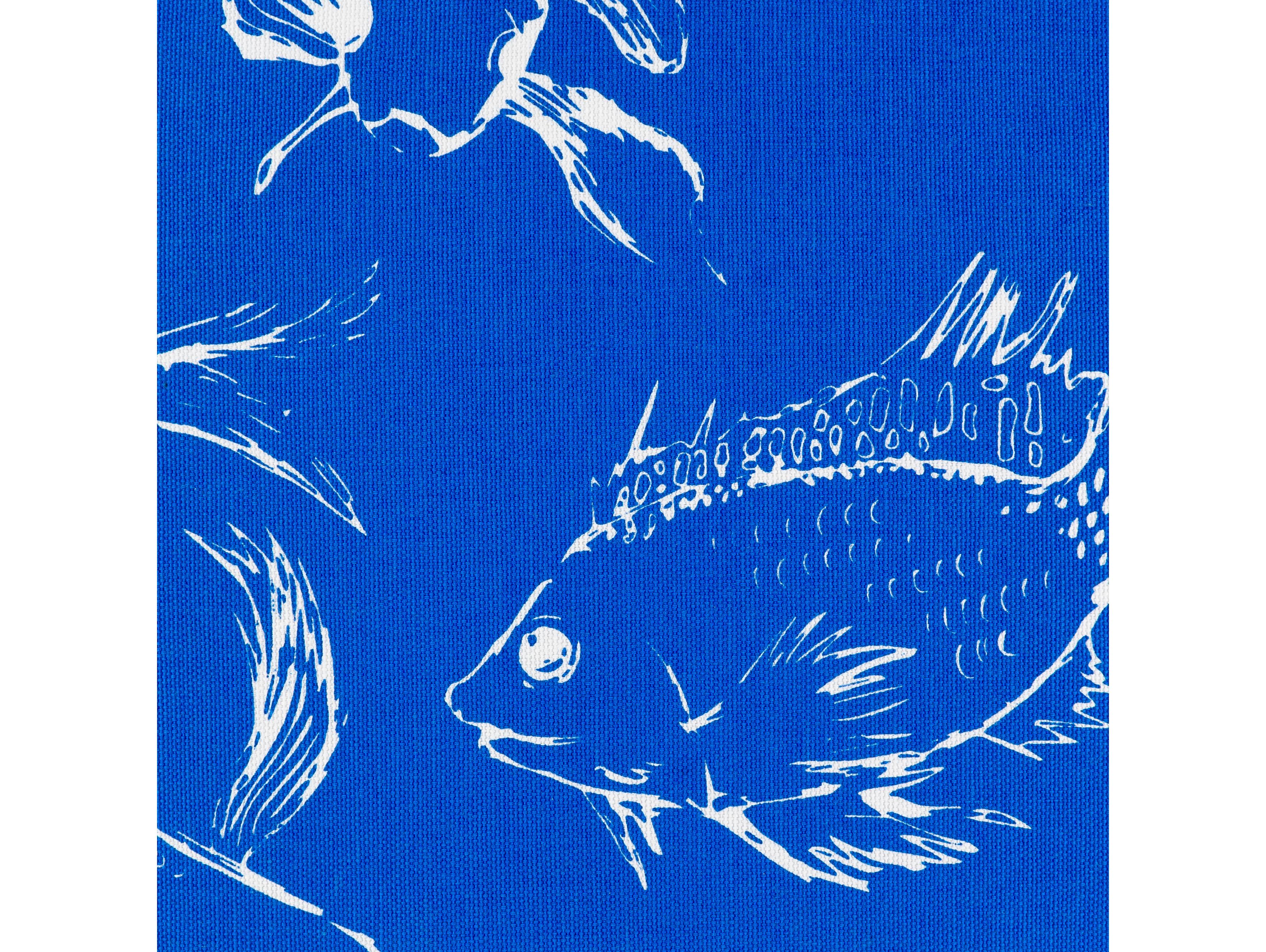 Surya Sea Life Dark Blue Pillow