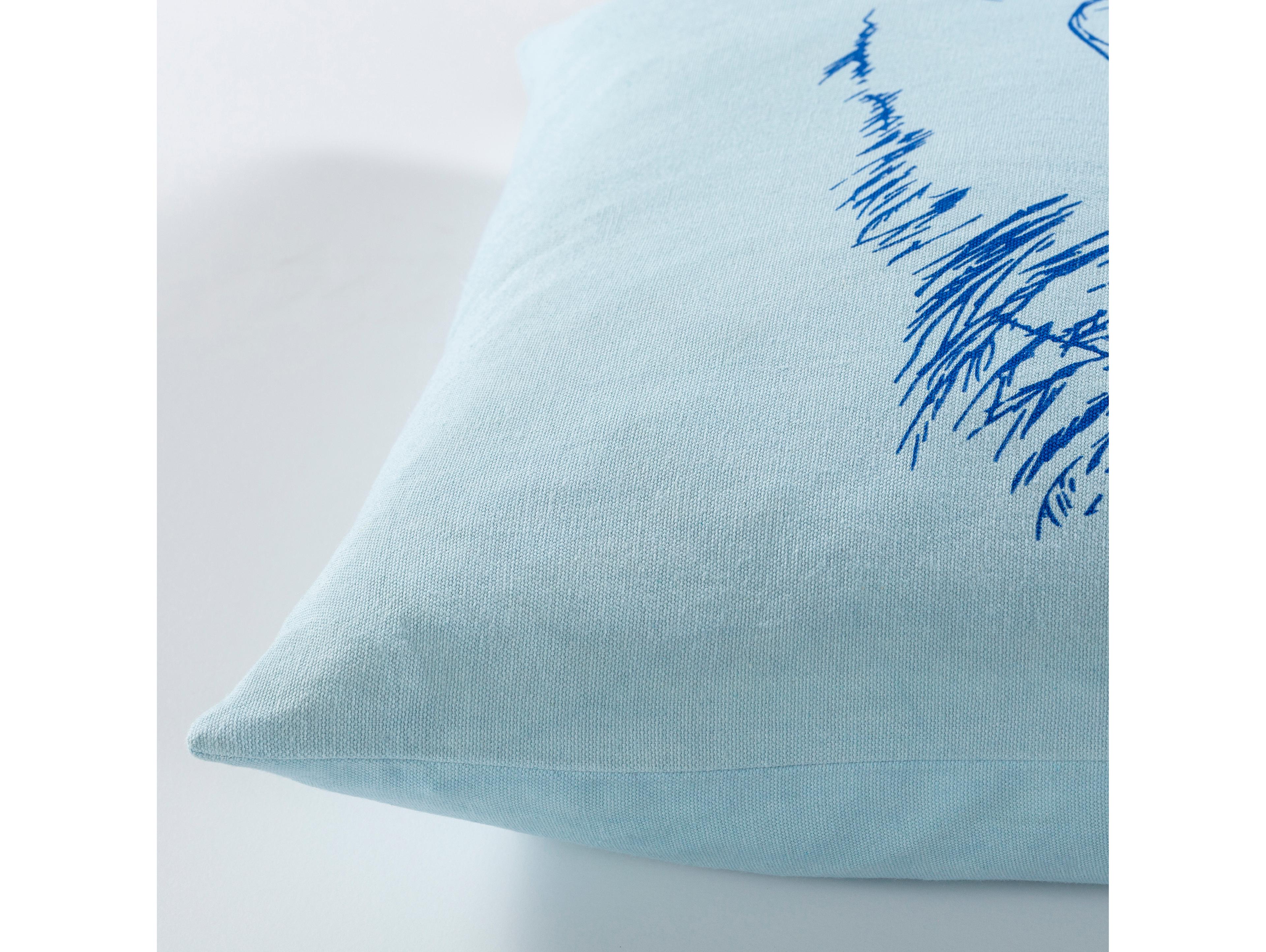 Surya Sea Life Ice Blue Pillow