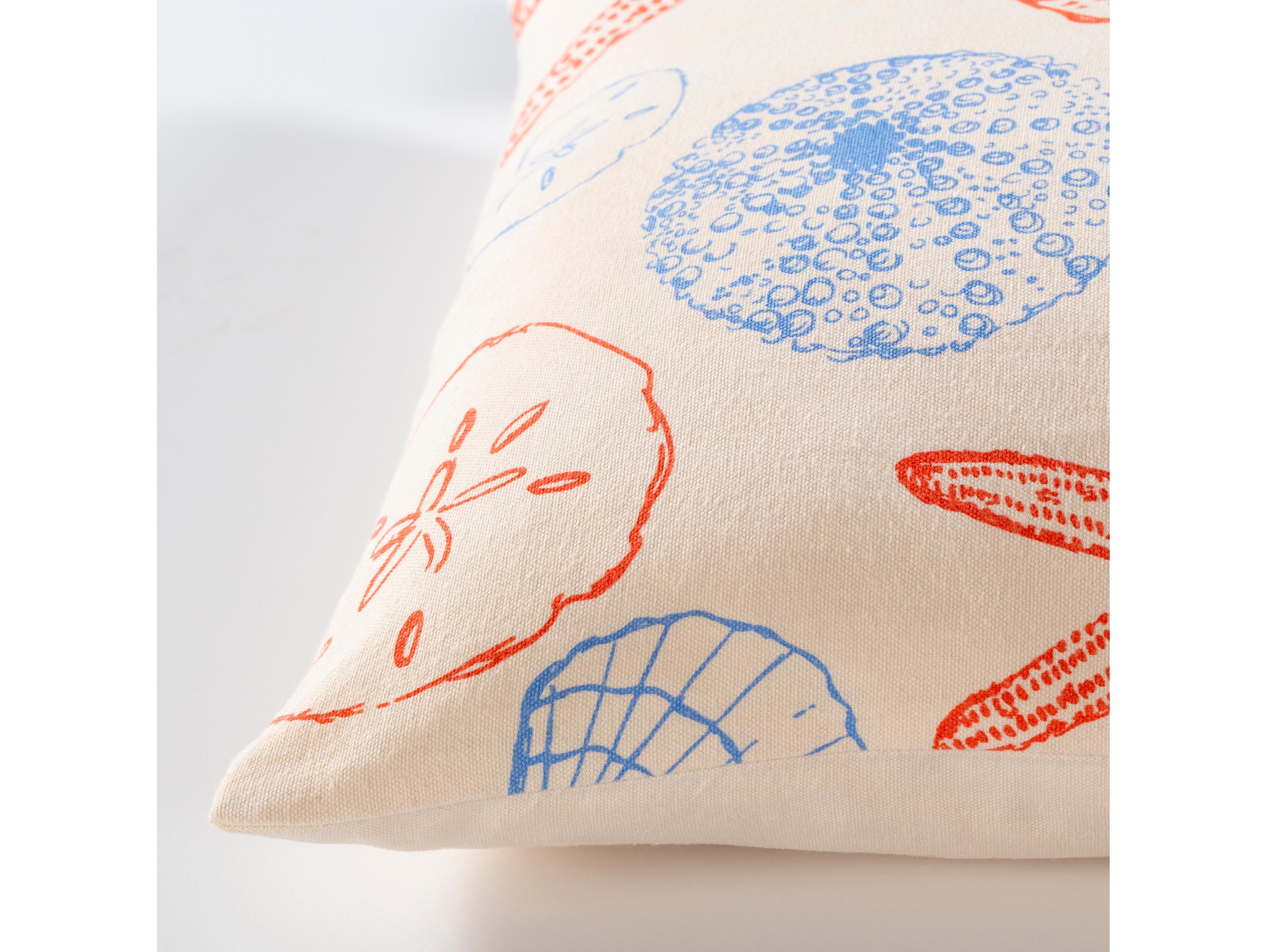 Surya Sea Life Cream Pillow