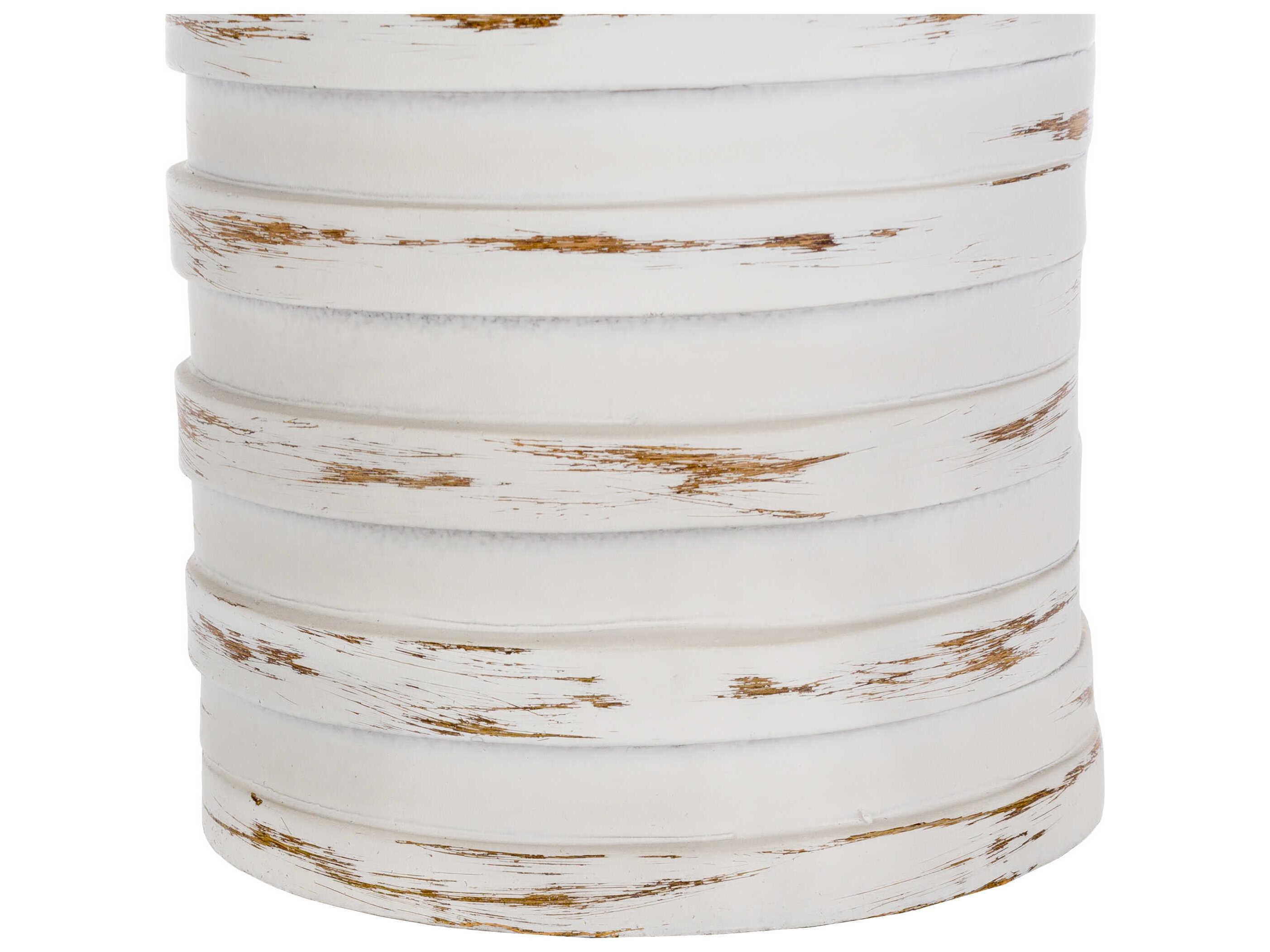 Surya Sulak Ivory Light Gray Cotton White Buffet Lamp