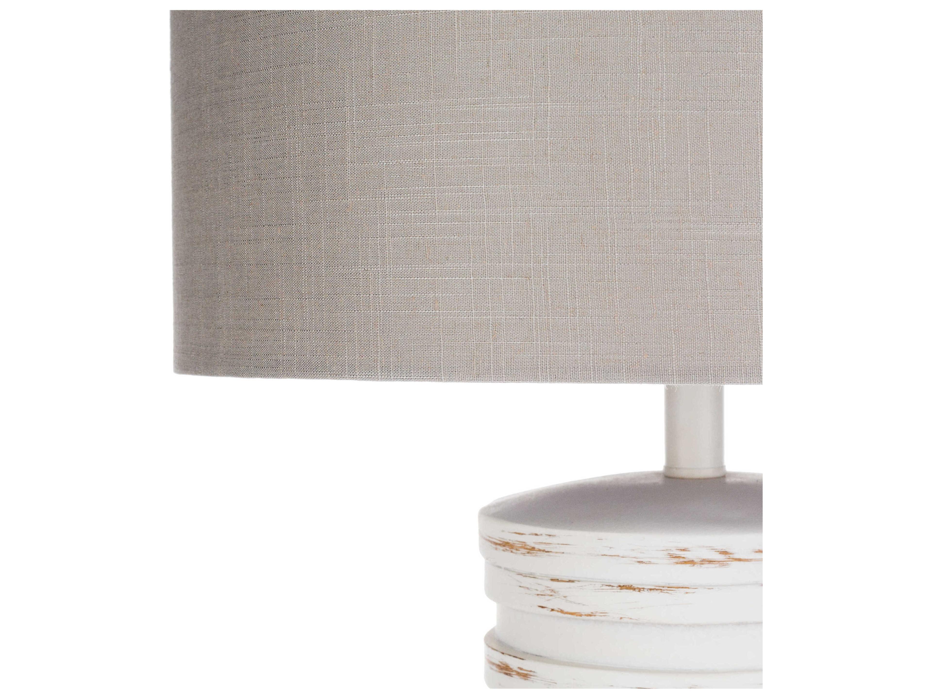 Surya Sulak Ivory Light Gray Cotton White Buffet Lamp