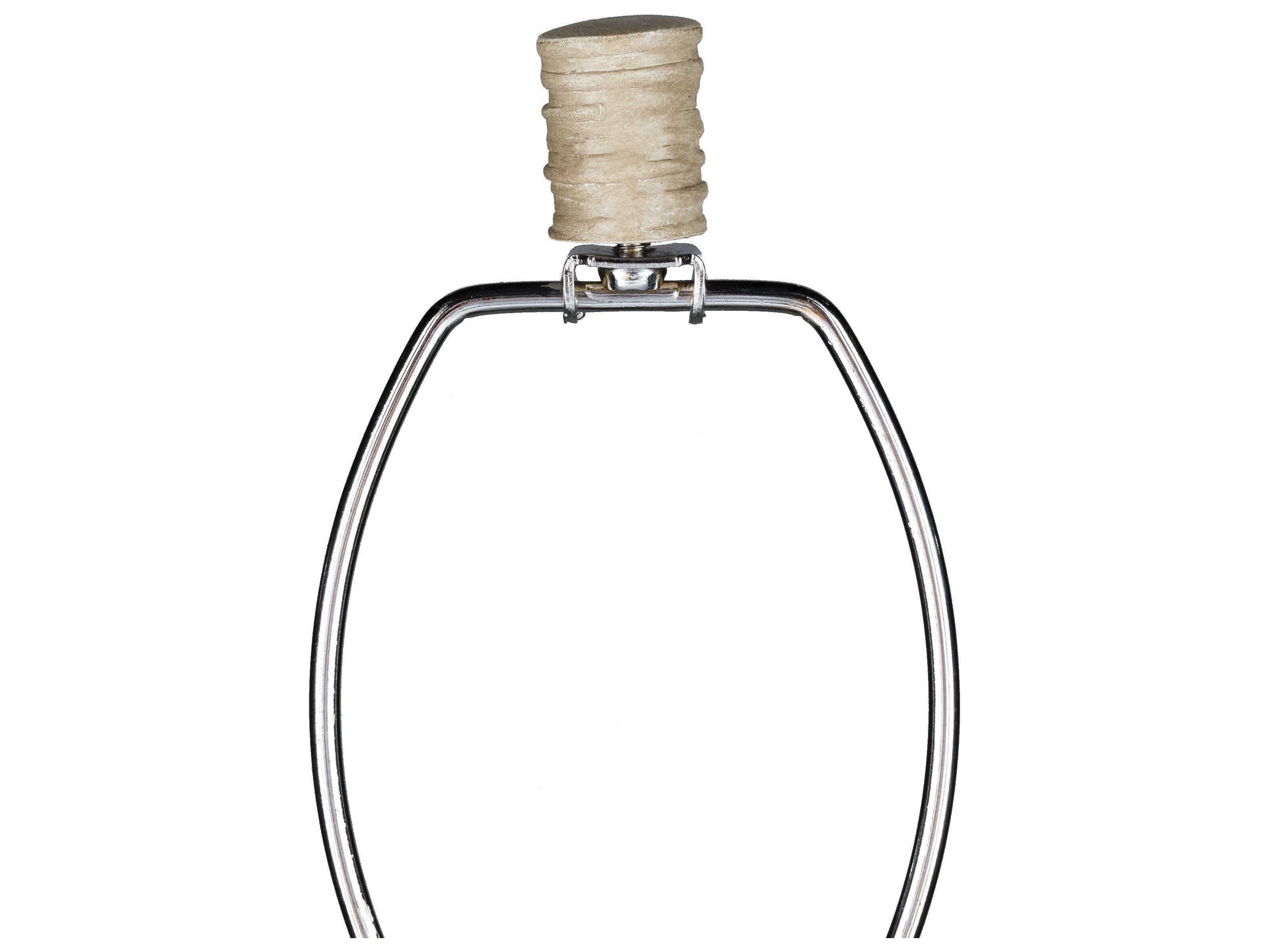 Surya Sulak Light Gray Beige Cotton Buffet Lamp