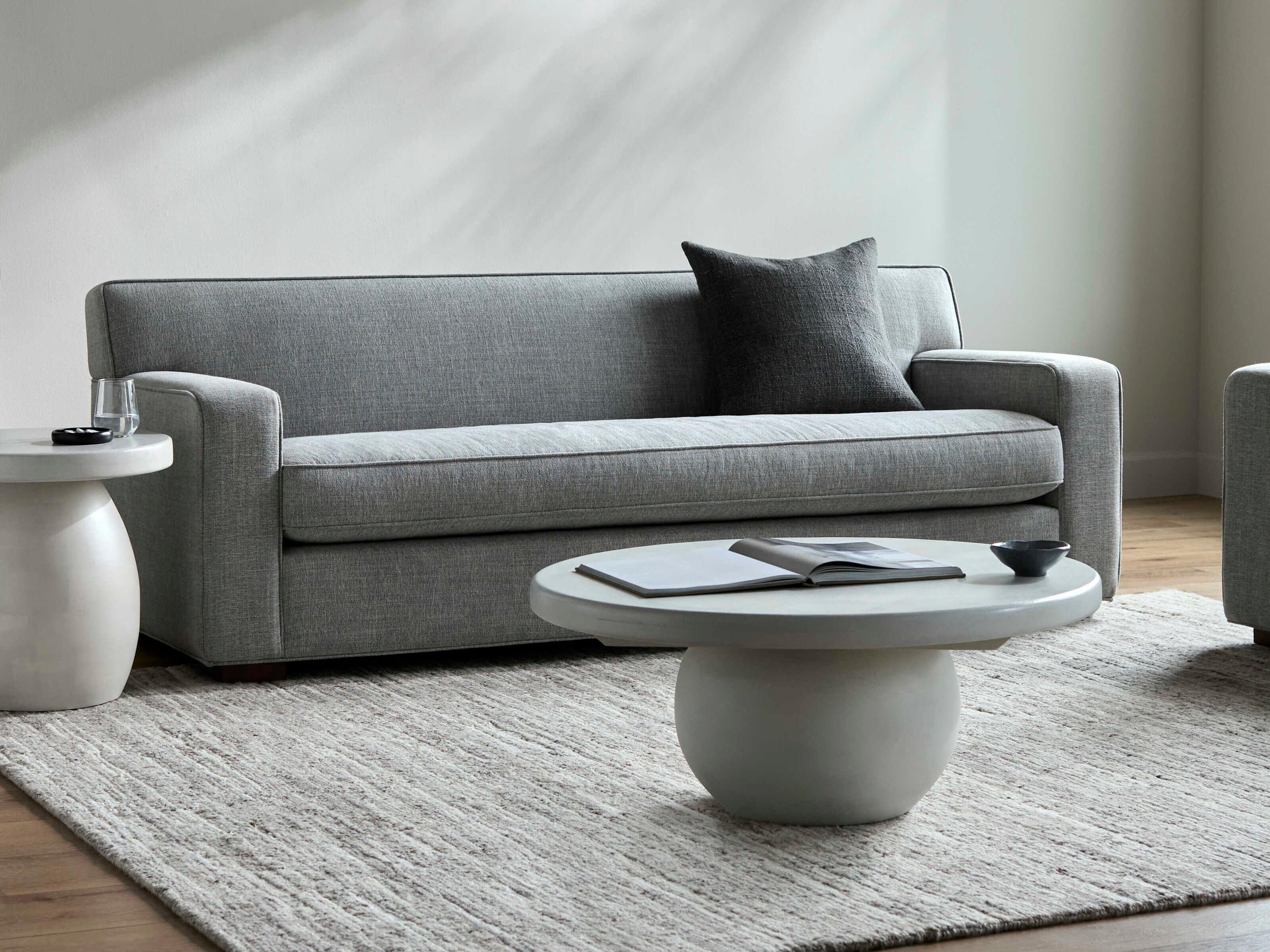 Surya Smith Brown Gray Upholstered Sofa