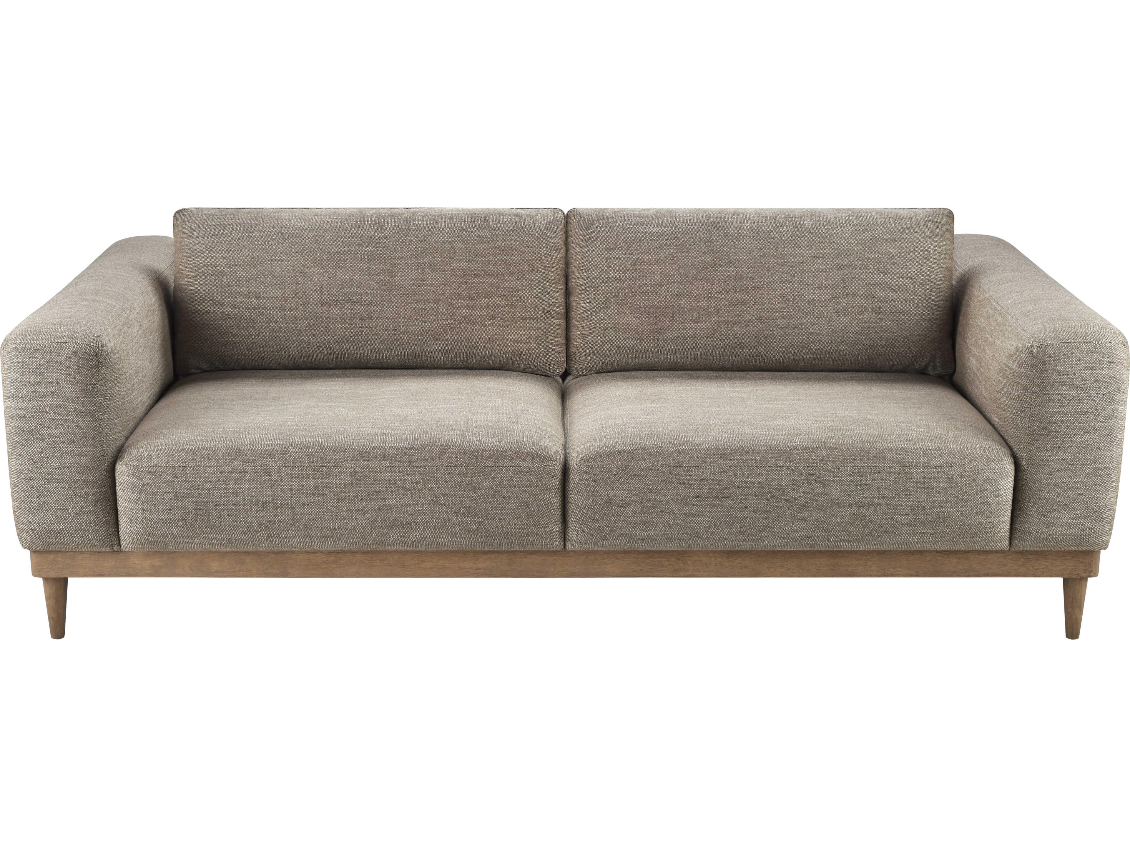Surya Strattan Light Brown Gray Upholstered Sofa