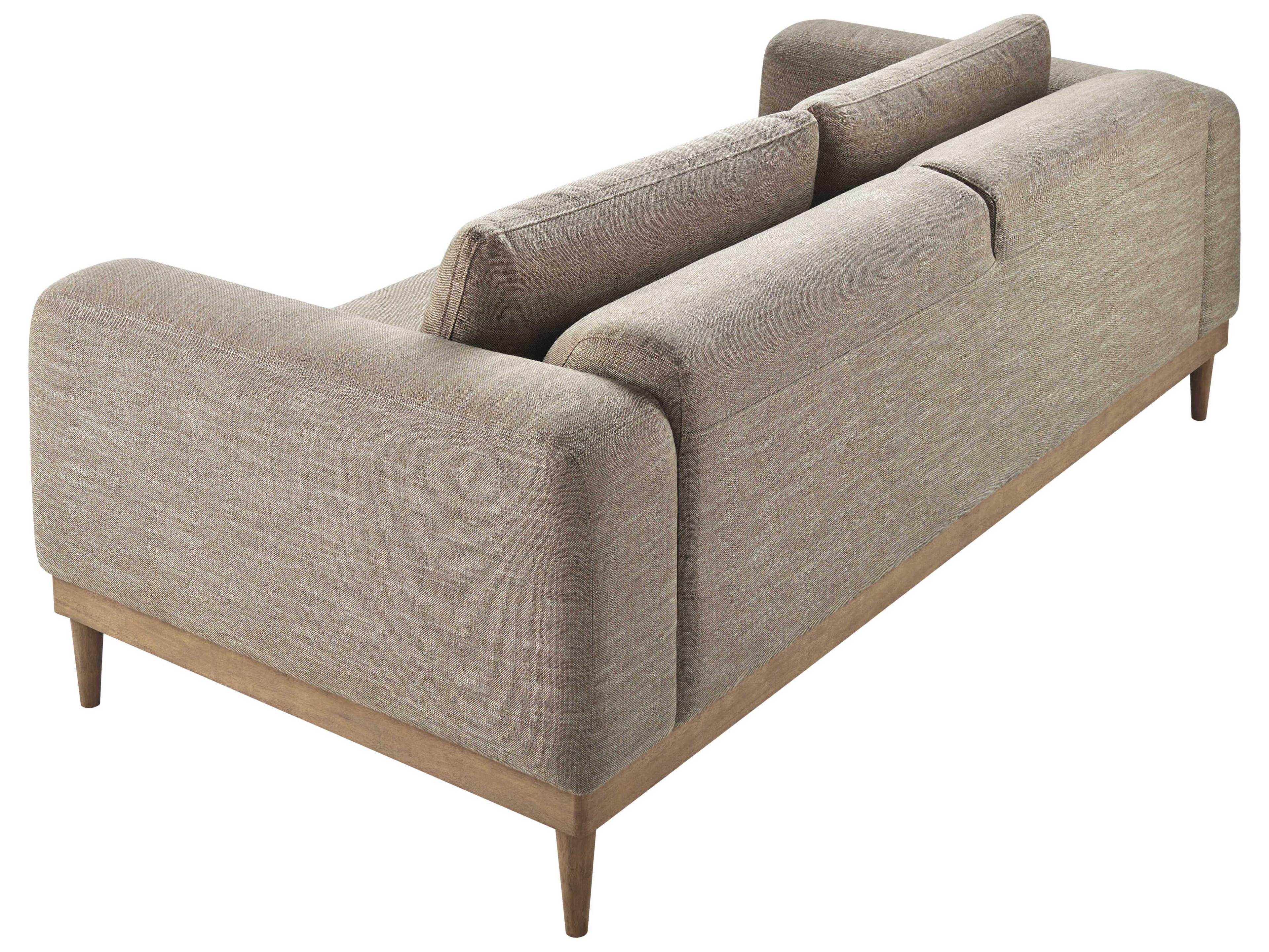 Surya Strattan Light Brown Gray Upholstered Sofa
