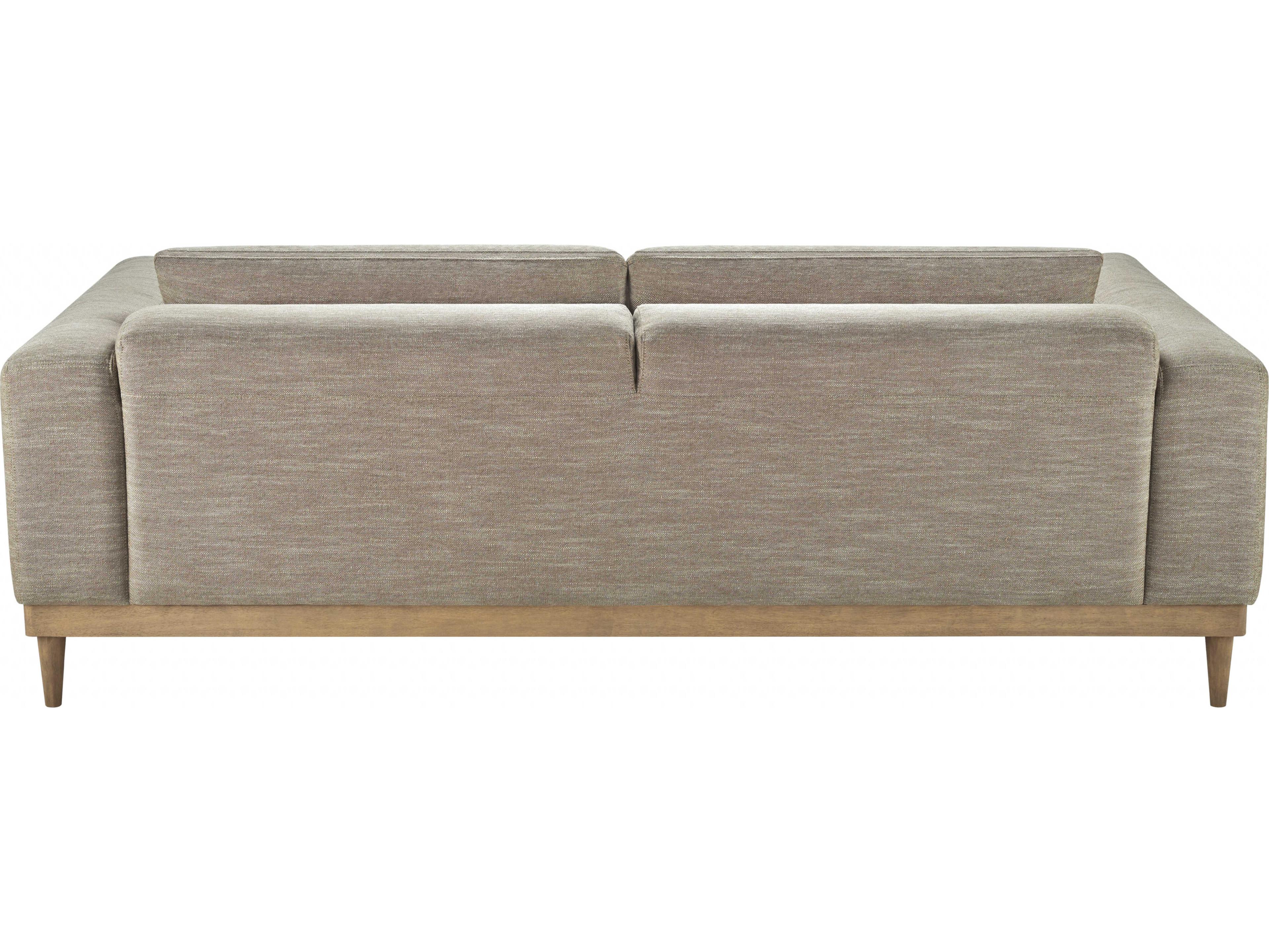 Surya Strattan Light Brown Gray Upholstered Sofa