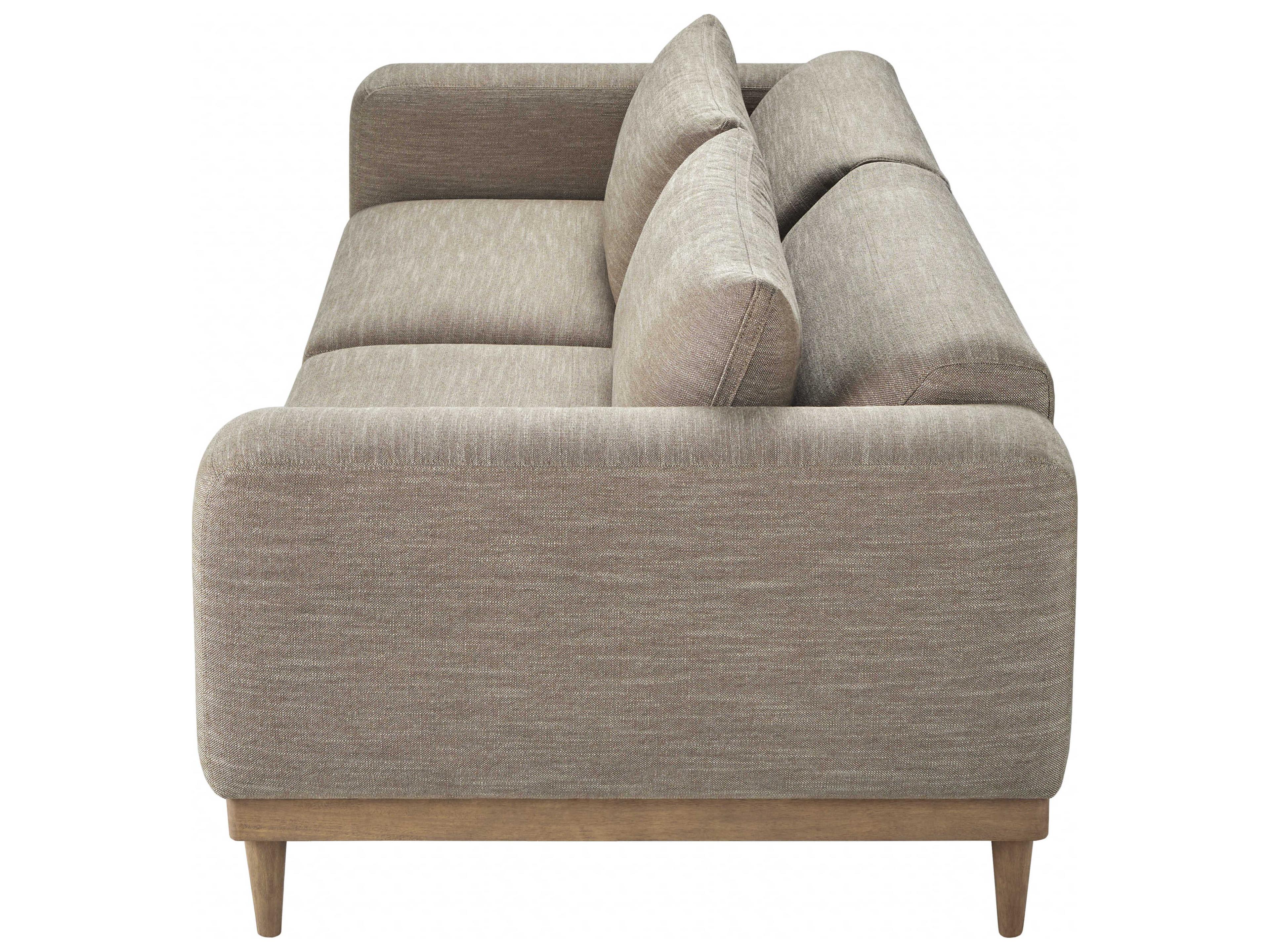 Surya Strattan Light Brown Gray Upholstered Sofa