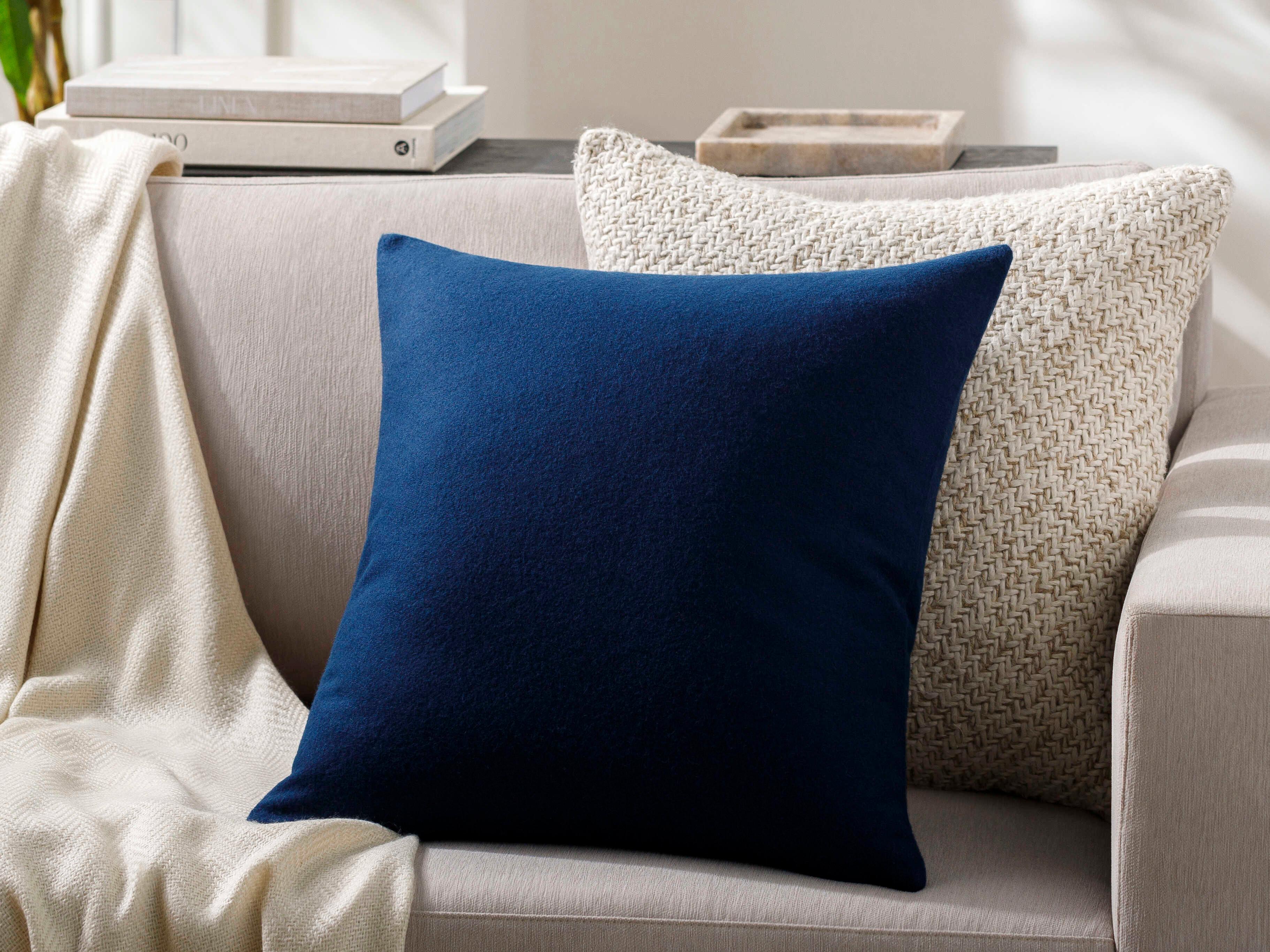 Surya Stirling Dark Blue Pillow