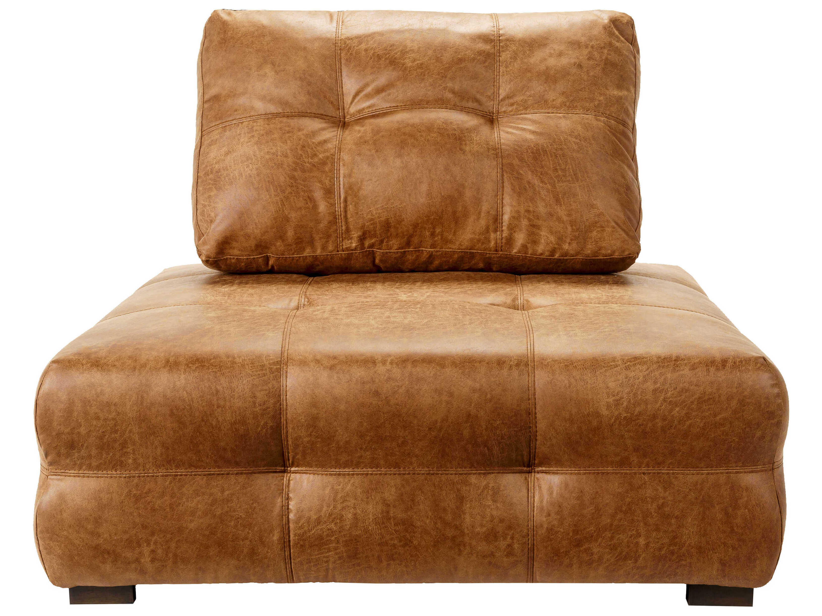 Surya Sevran Brown Leather Modular Chair