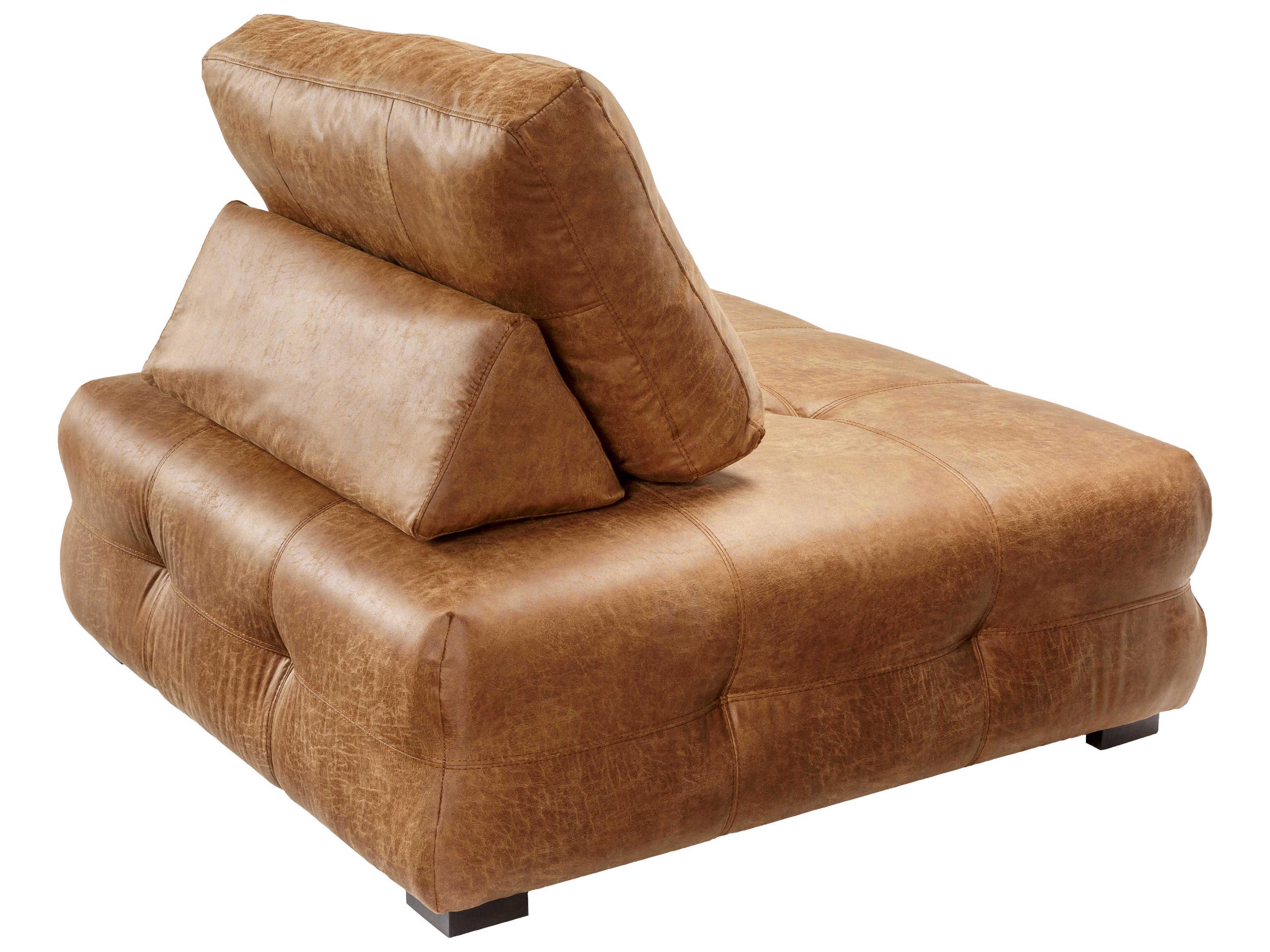 Surya Sevran Brown Leather Modular Chair