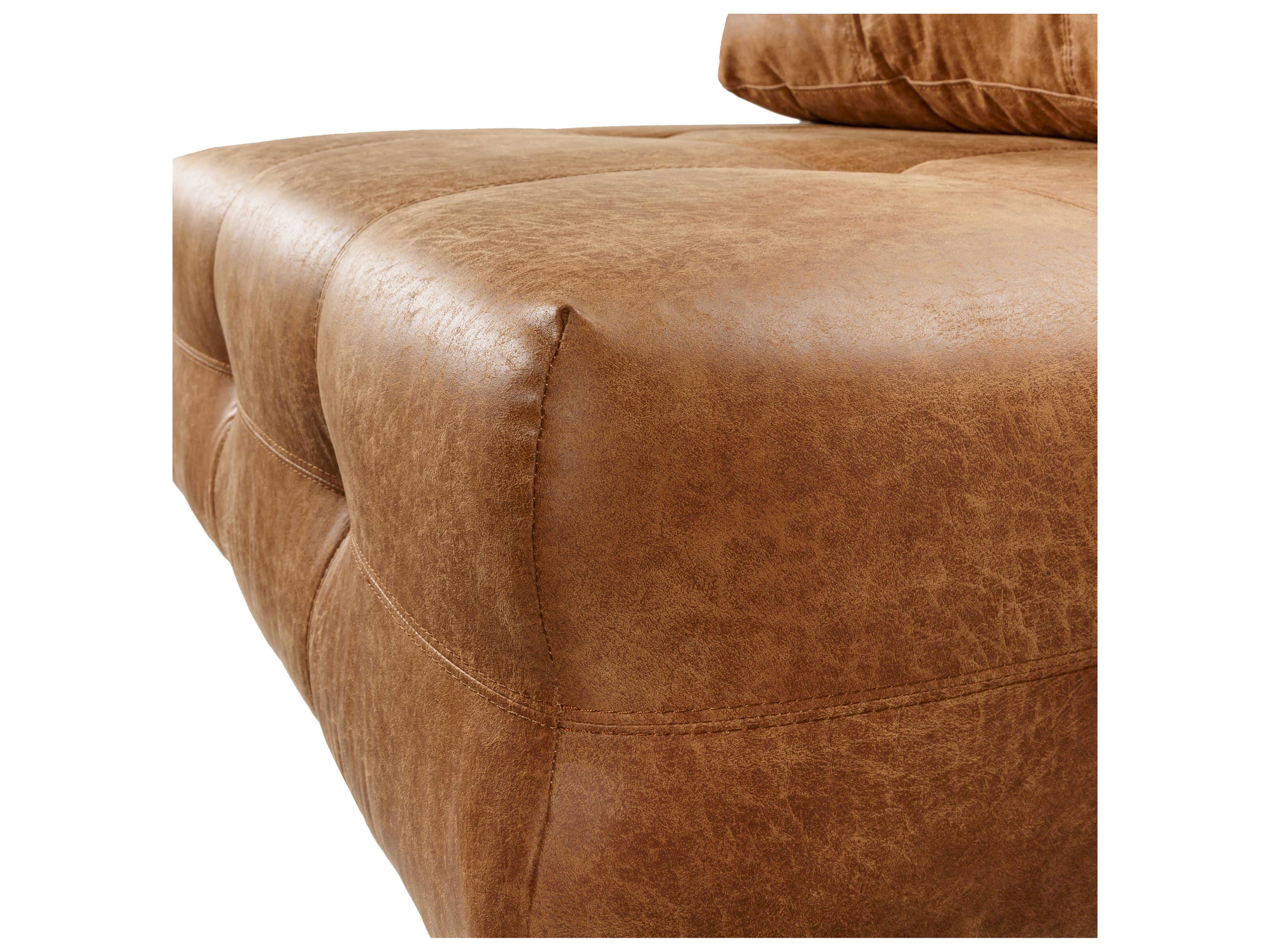 Surya Sevran Brown Leather Modular Chair