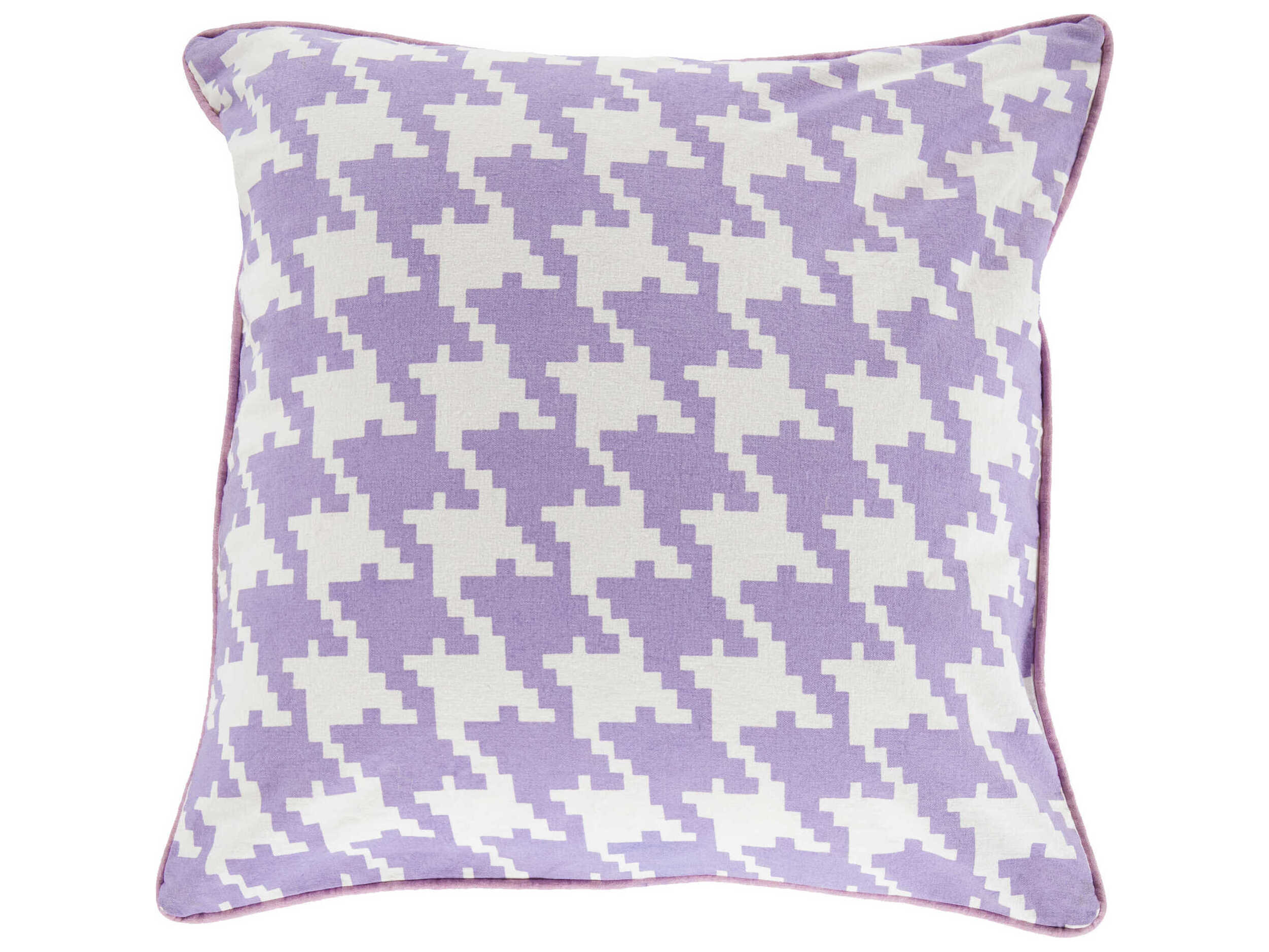 Surya Houndstooth Lavender Pillow