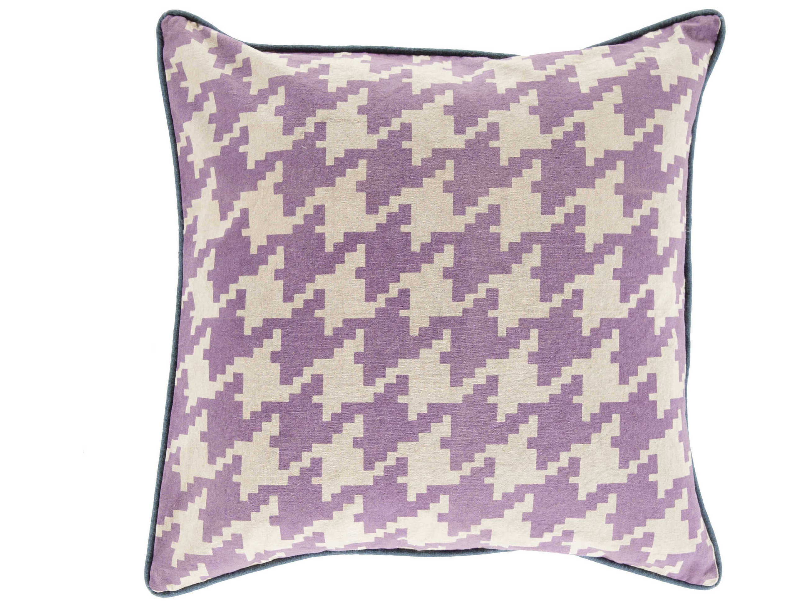 Surya Houndstooth Mauve Pillow