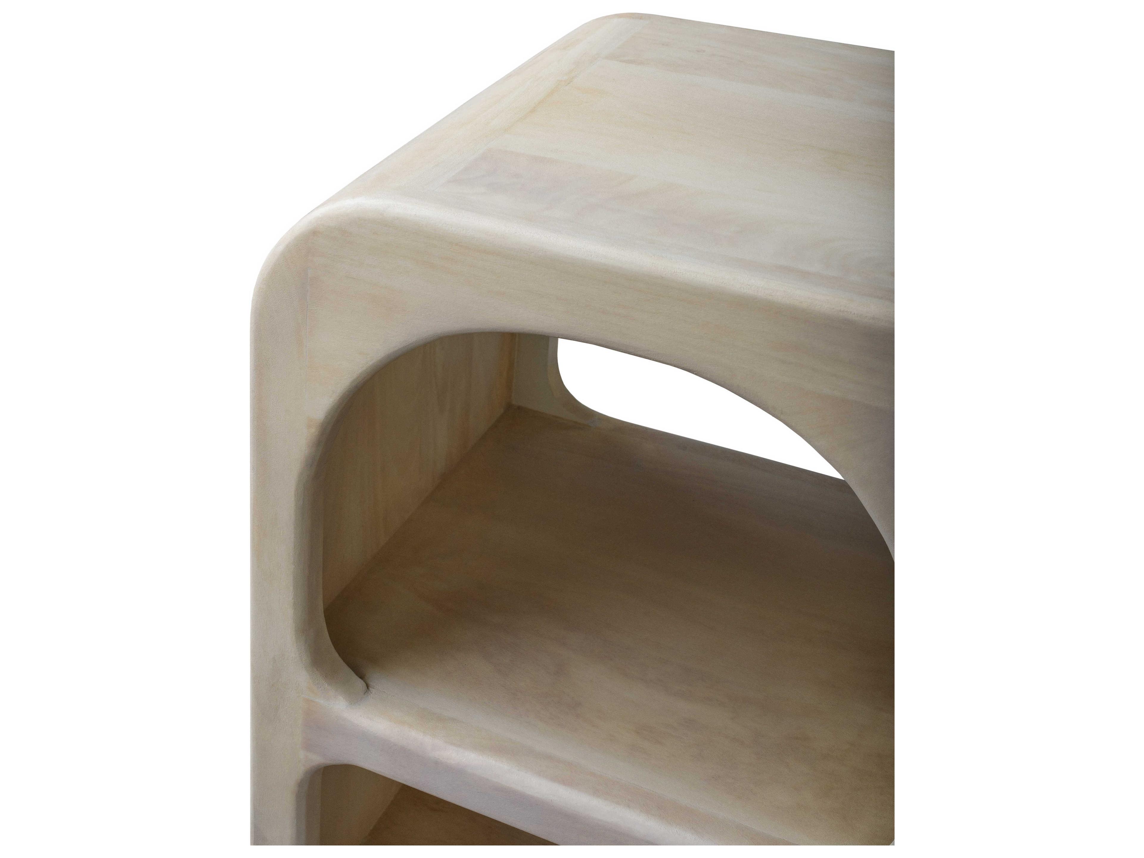 Surya Tana Rectangular Wood Ivory Console Table